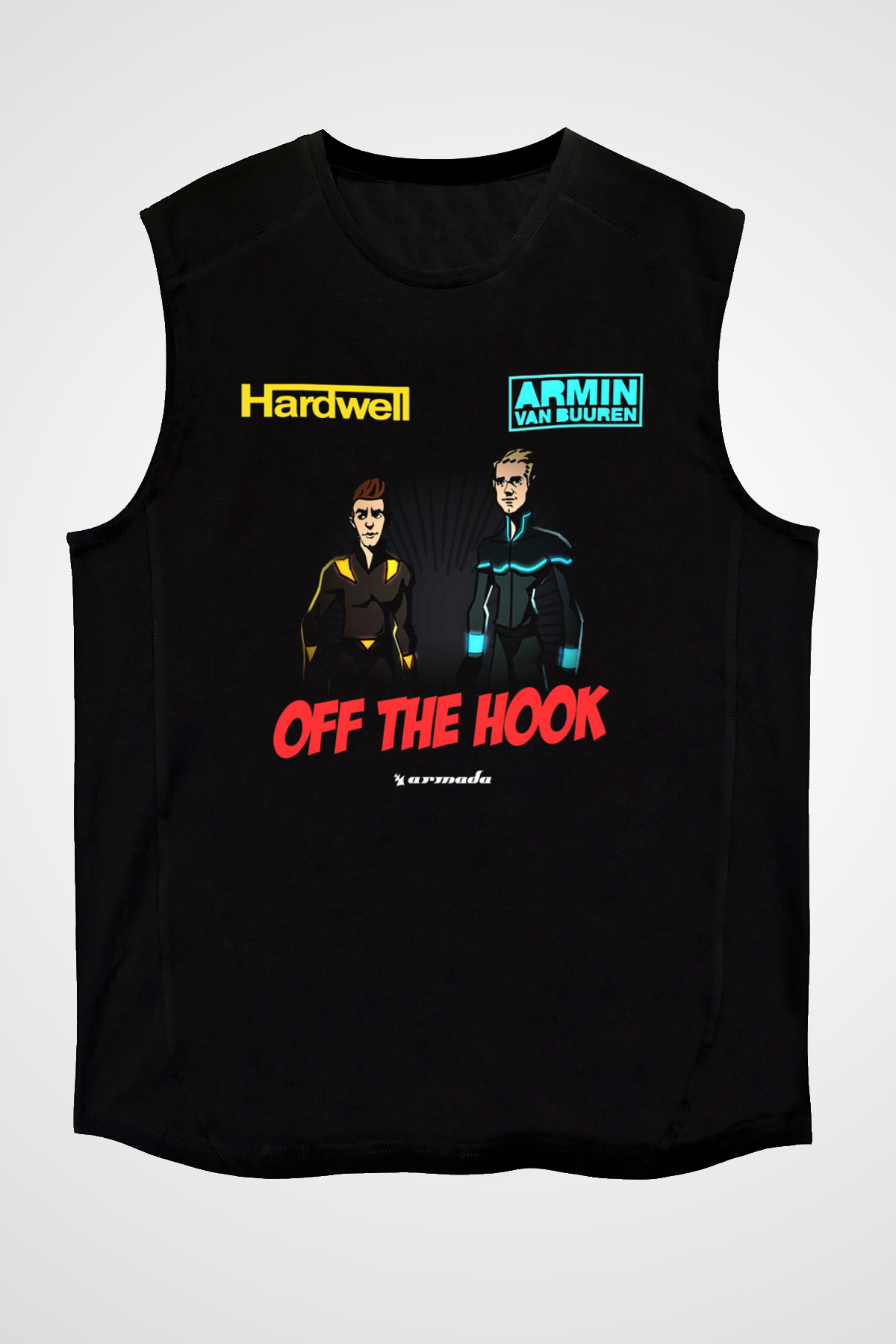 Hardwell Siyah Unisex Kolsuz Tişört