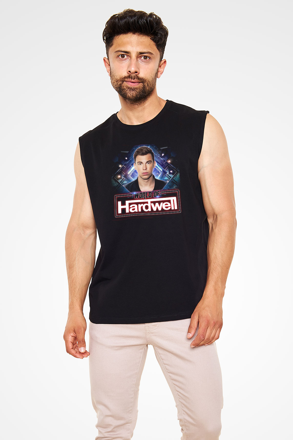 Hardwell Siyah Unisex Kolsuz Tişört