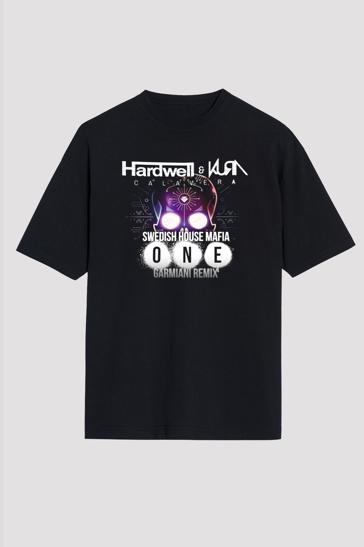 Hardwell Siyah Unisex Oversize Tişört T-Shirt
