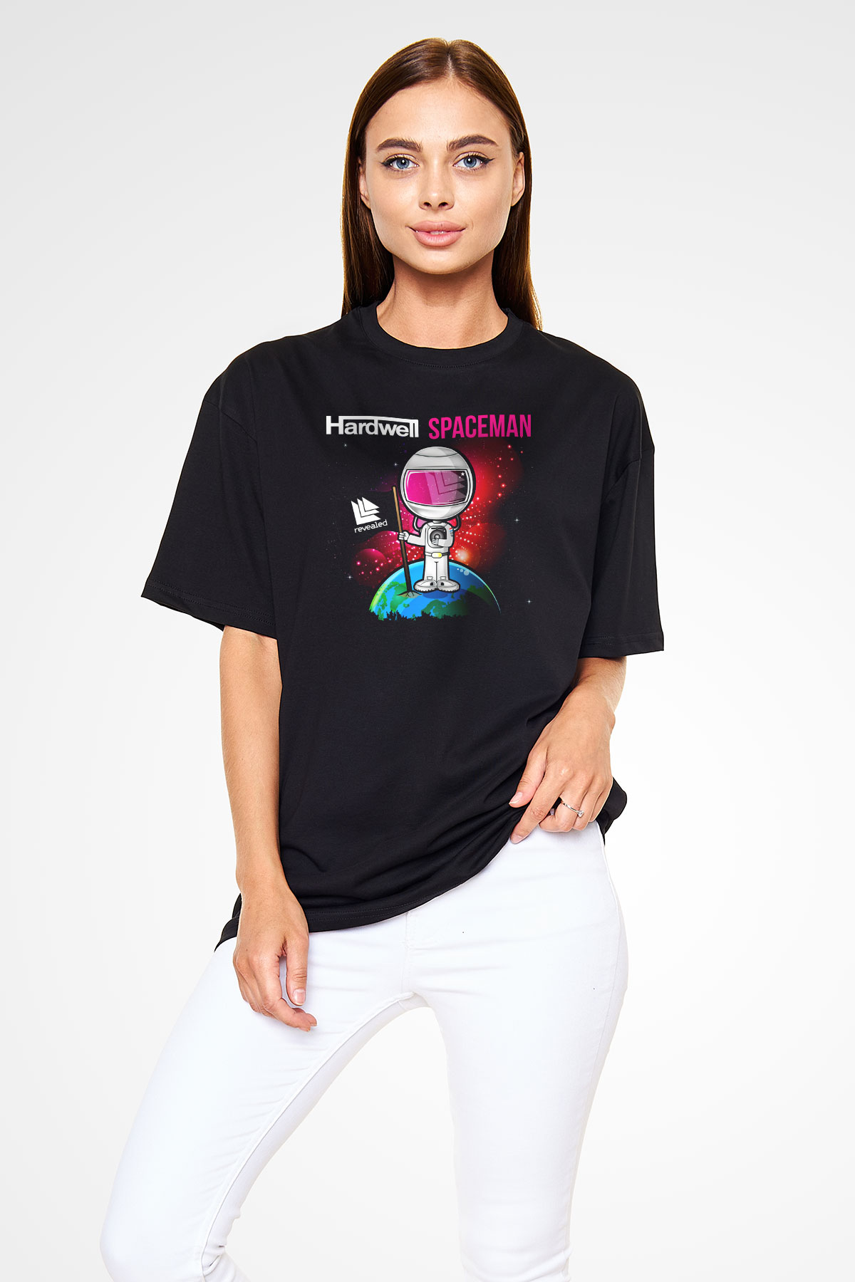 Hardwell Siyah Unisex Oversize Tişört T-Shirt