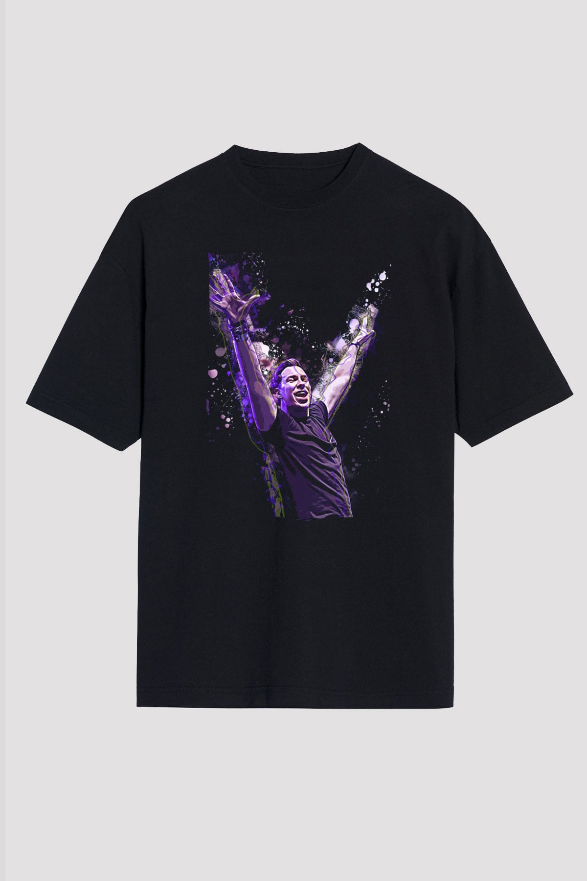 Hardwell Siyah Oversize Tişört Oversize T-shirt - TişörtFabrikası
