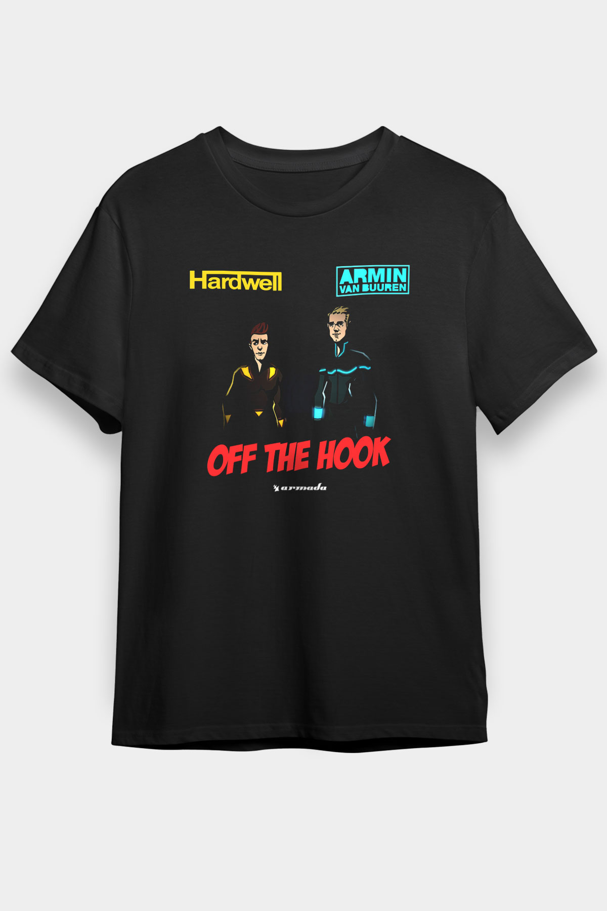 Hardwell Siyah Unisex Tişört T-Shirt - TişörtFabrikası