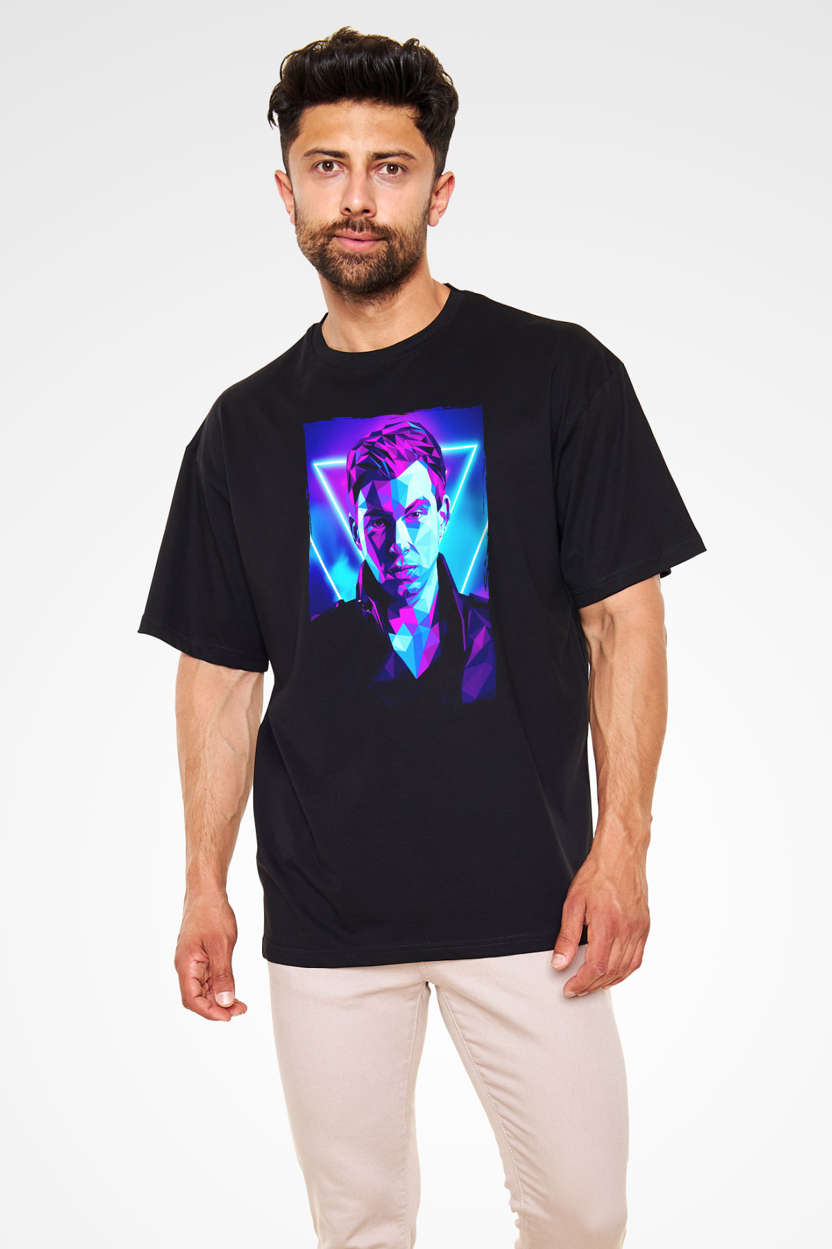 Hardwell Siyah Oversize Tişört Oversize T-shirt - TişörtFabrikası