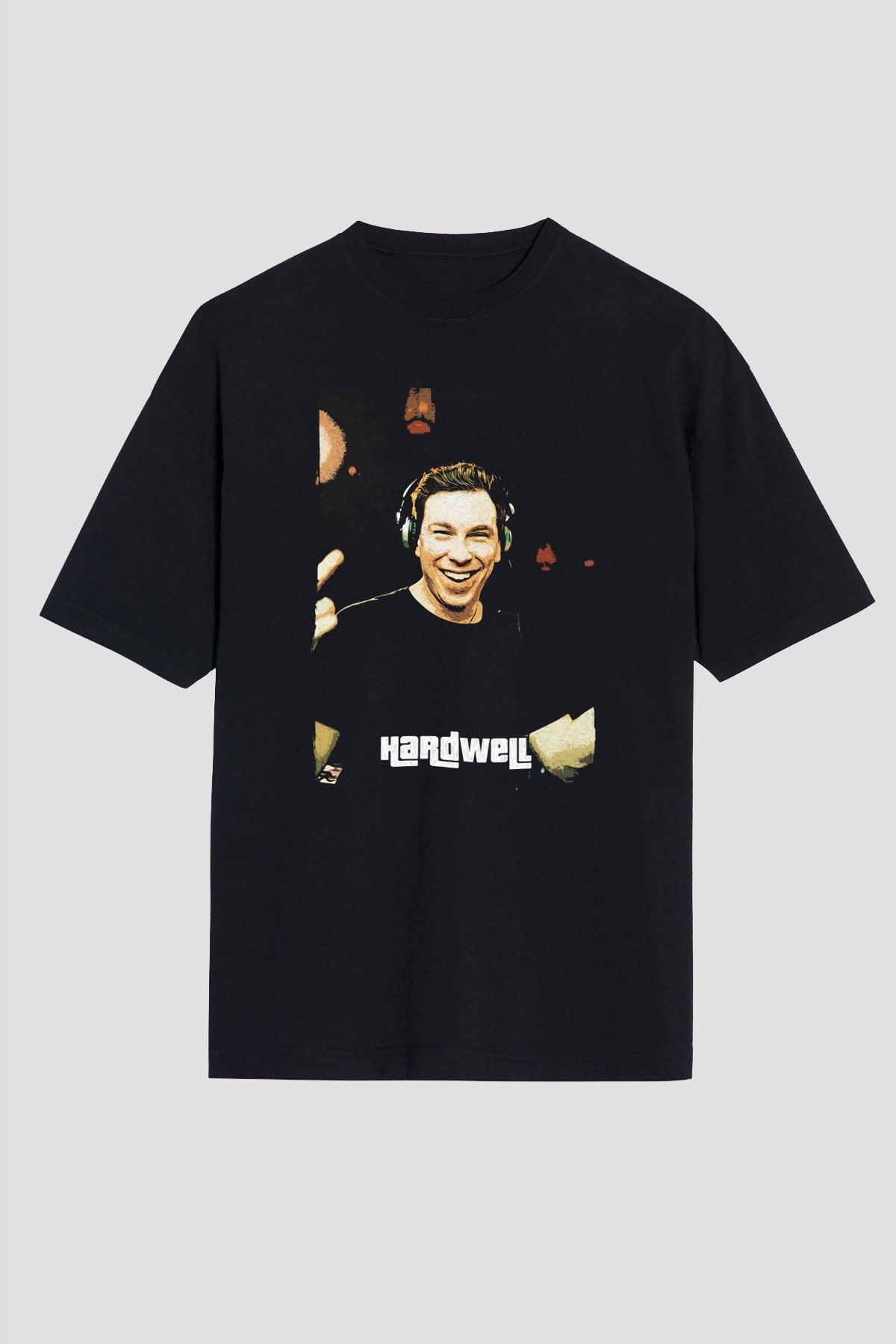 Hardwell Siyah Oversize Tişört Oversize T-shirt - TişörtFabrikası