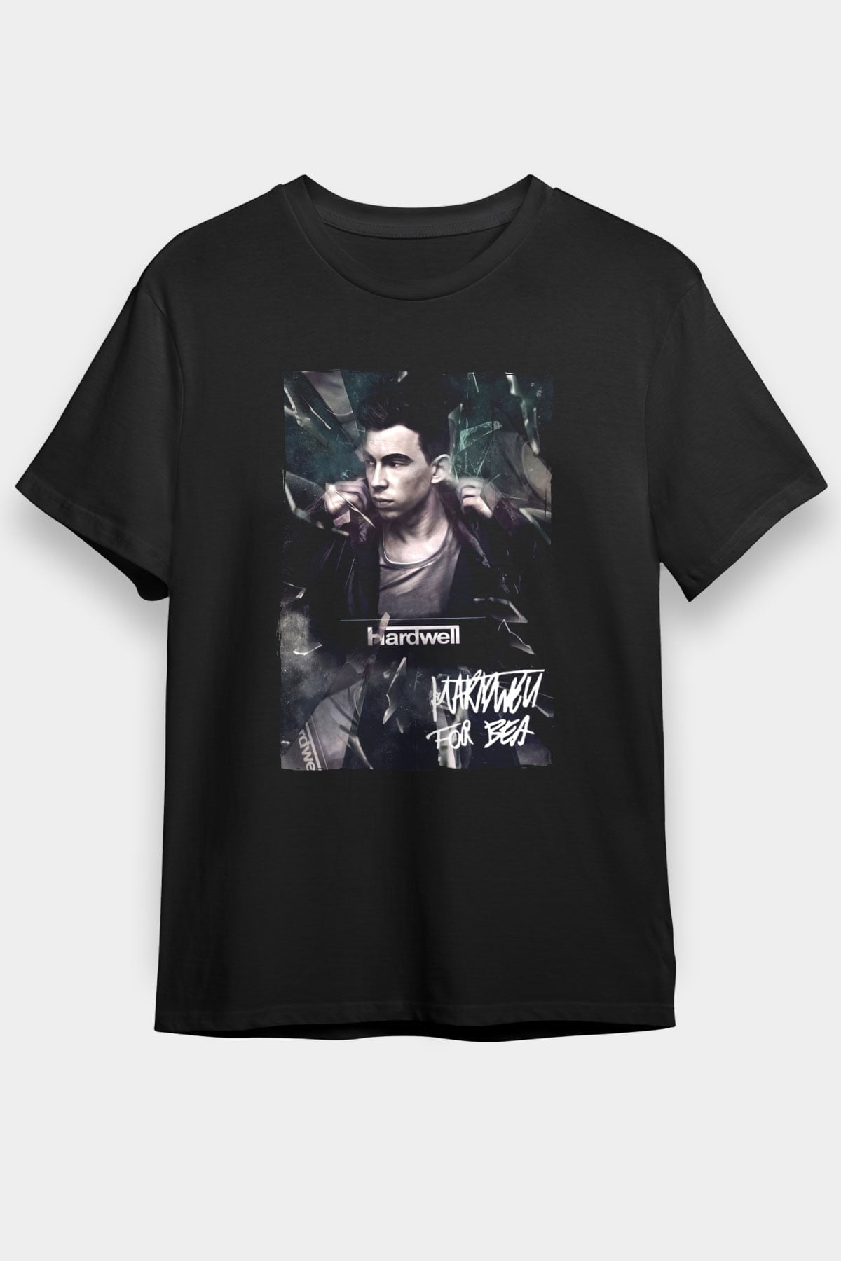 Hardwell Siyah Unisex Tişört T-Shirt - TişörtFabrikası