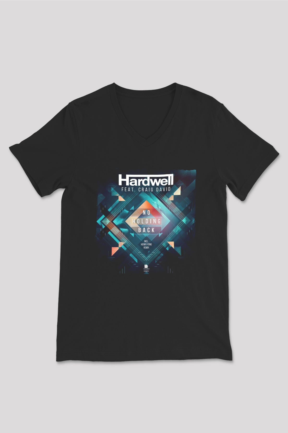 Hardwell Siyah Unisex V Yaka Tişört