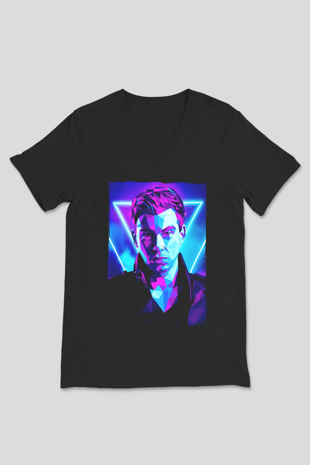 Hardwell Siyah Unisex V Yaka Tişört