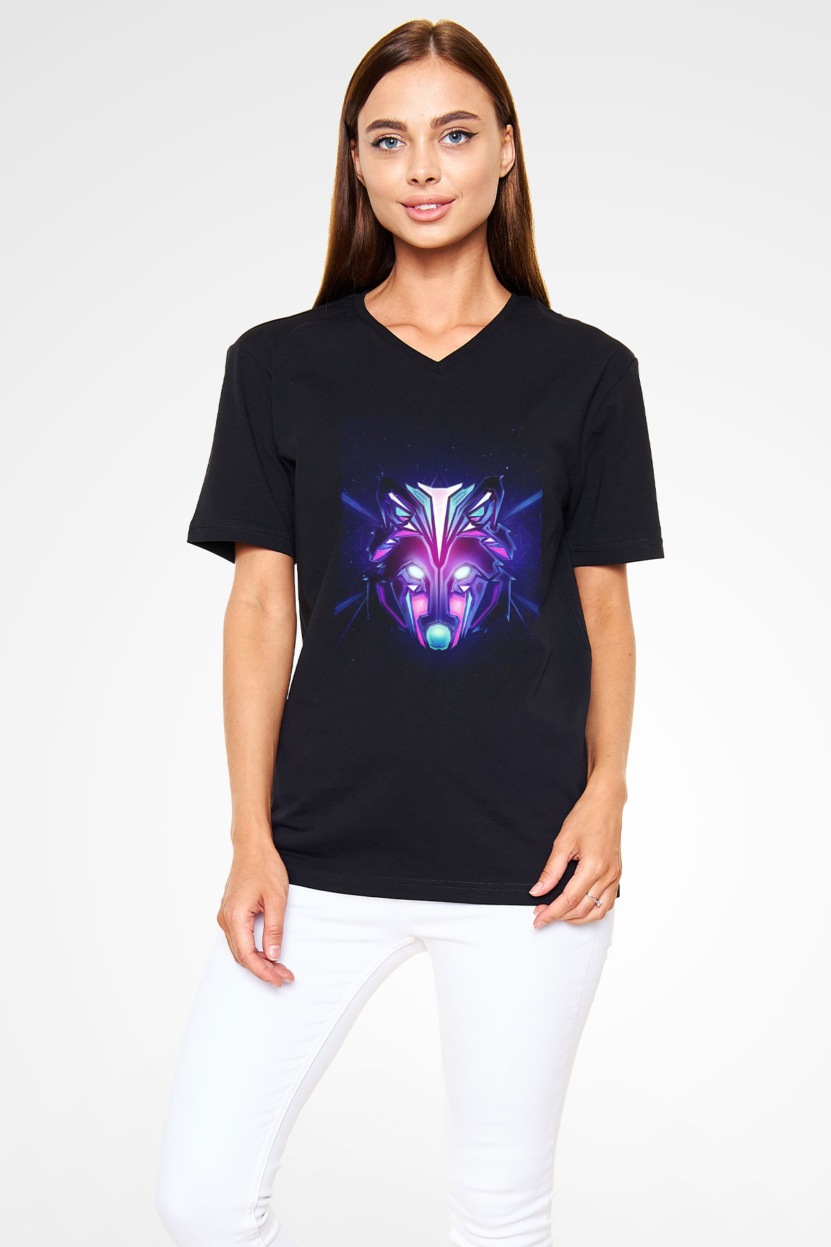 Hardwell Siyah Unisex V Yaka Tişört