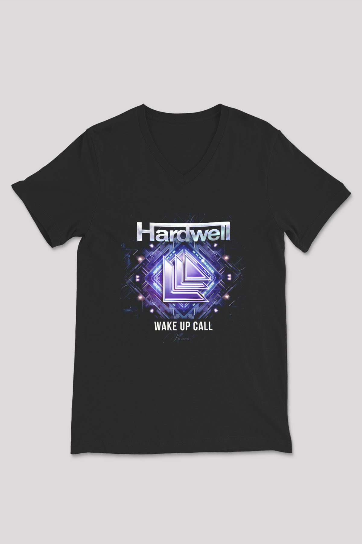 Hardwell Siyah Unisex V Yaka Tişört