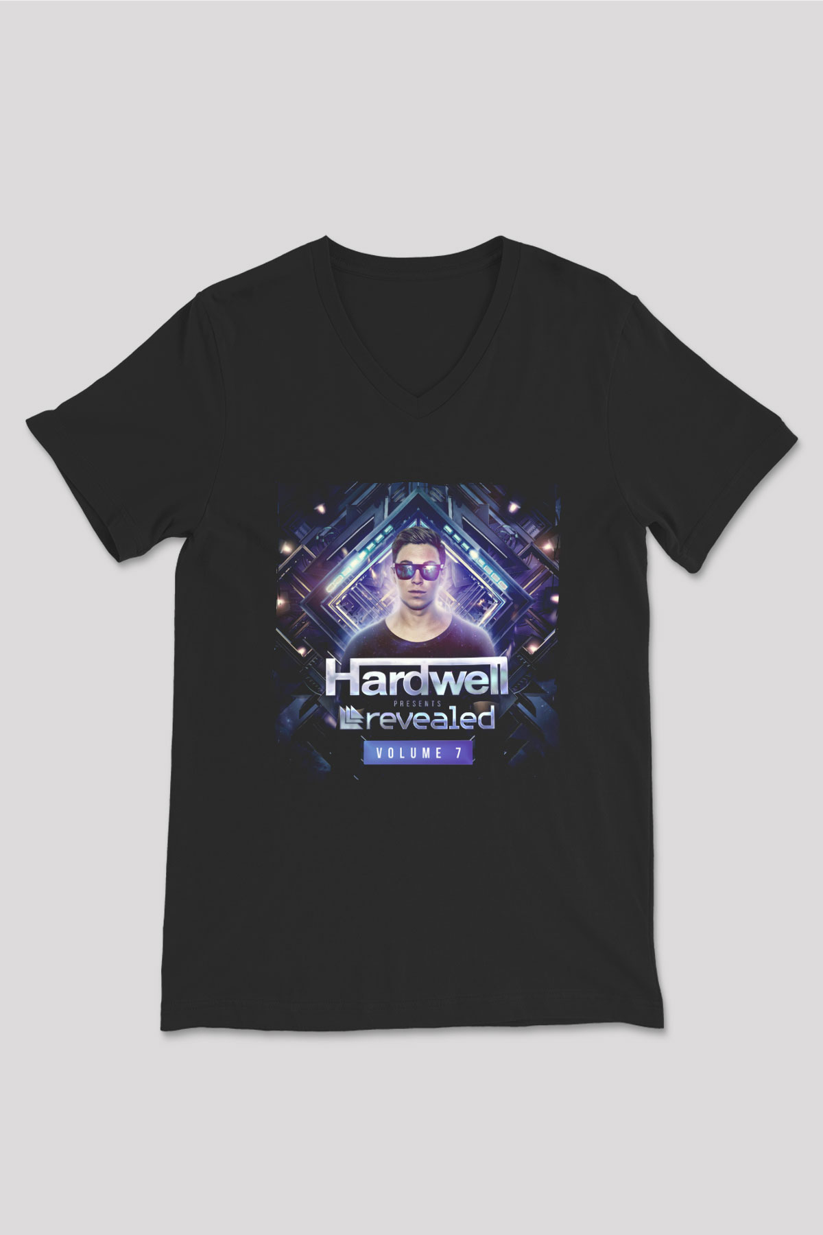 Hardwell Siyah Unisex V Yaka Tişört