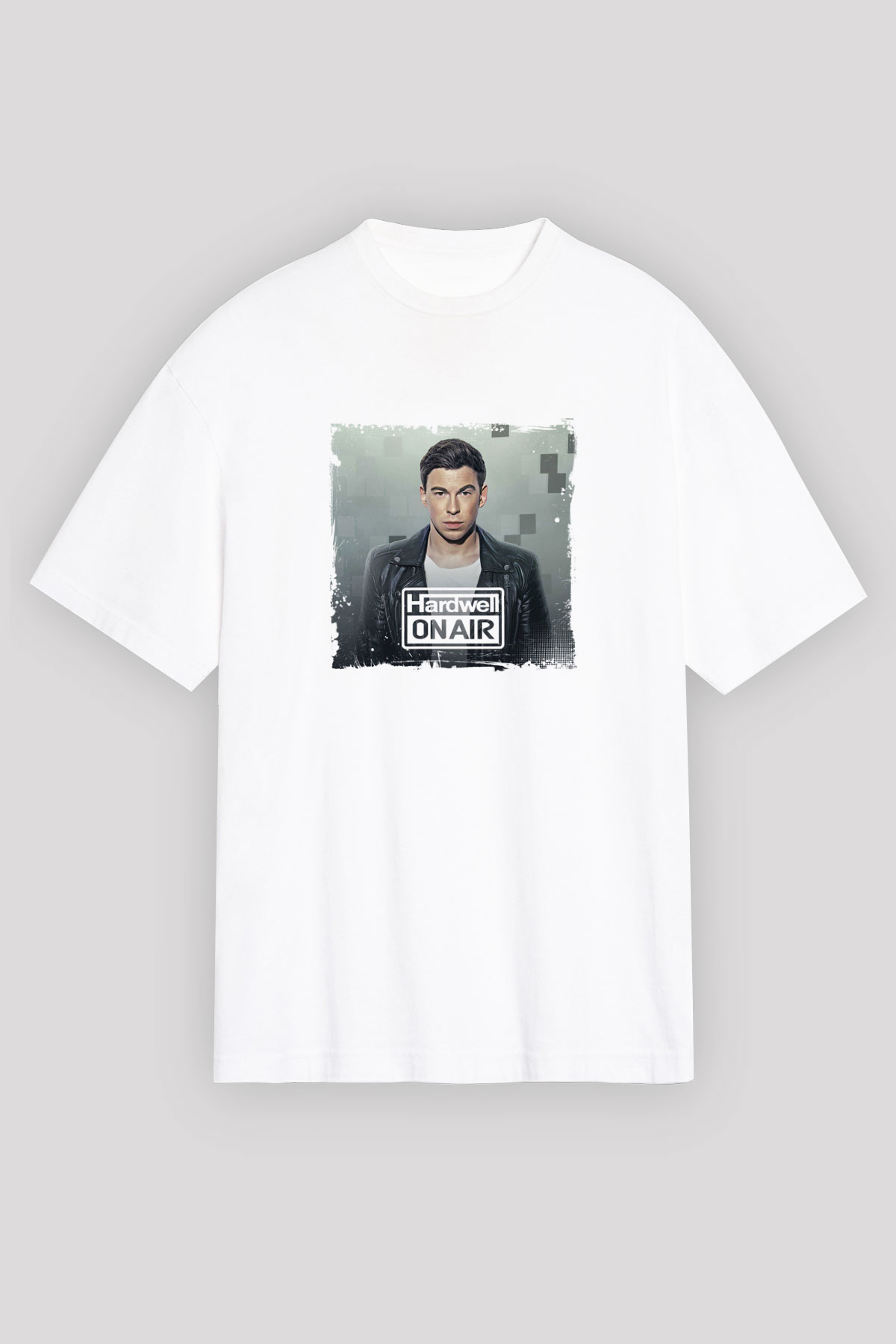 HardwellBaskılı Beyaz Oversize Tişört
