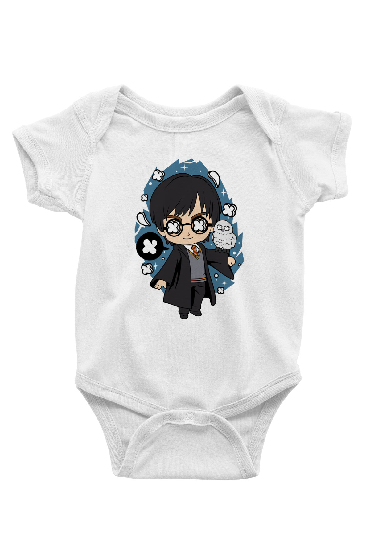 Harry Baskılı Unisex Beyaz Bebek Body - Zıbın