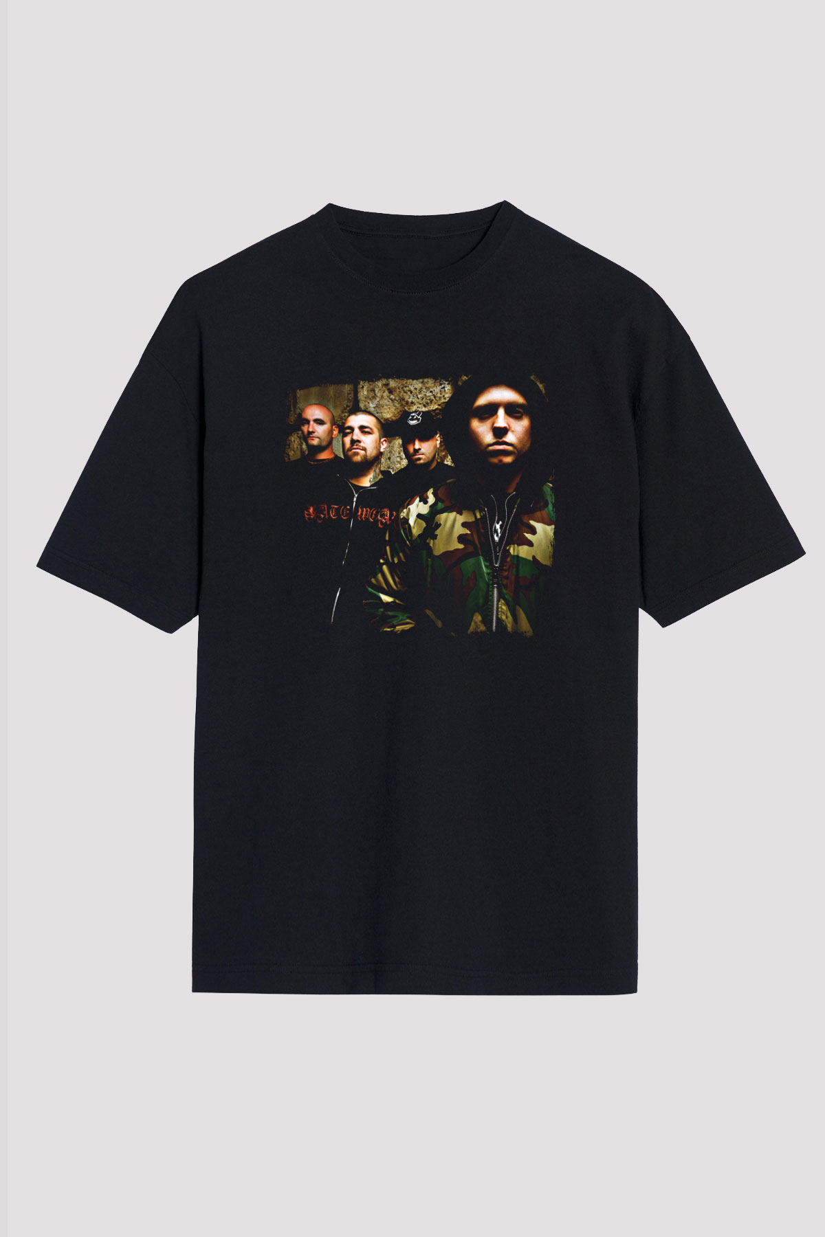 Hatebreed Baskılı Unisex Siyah Oversize Tişört