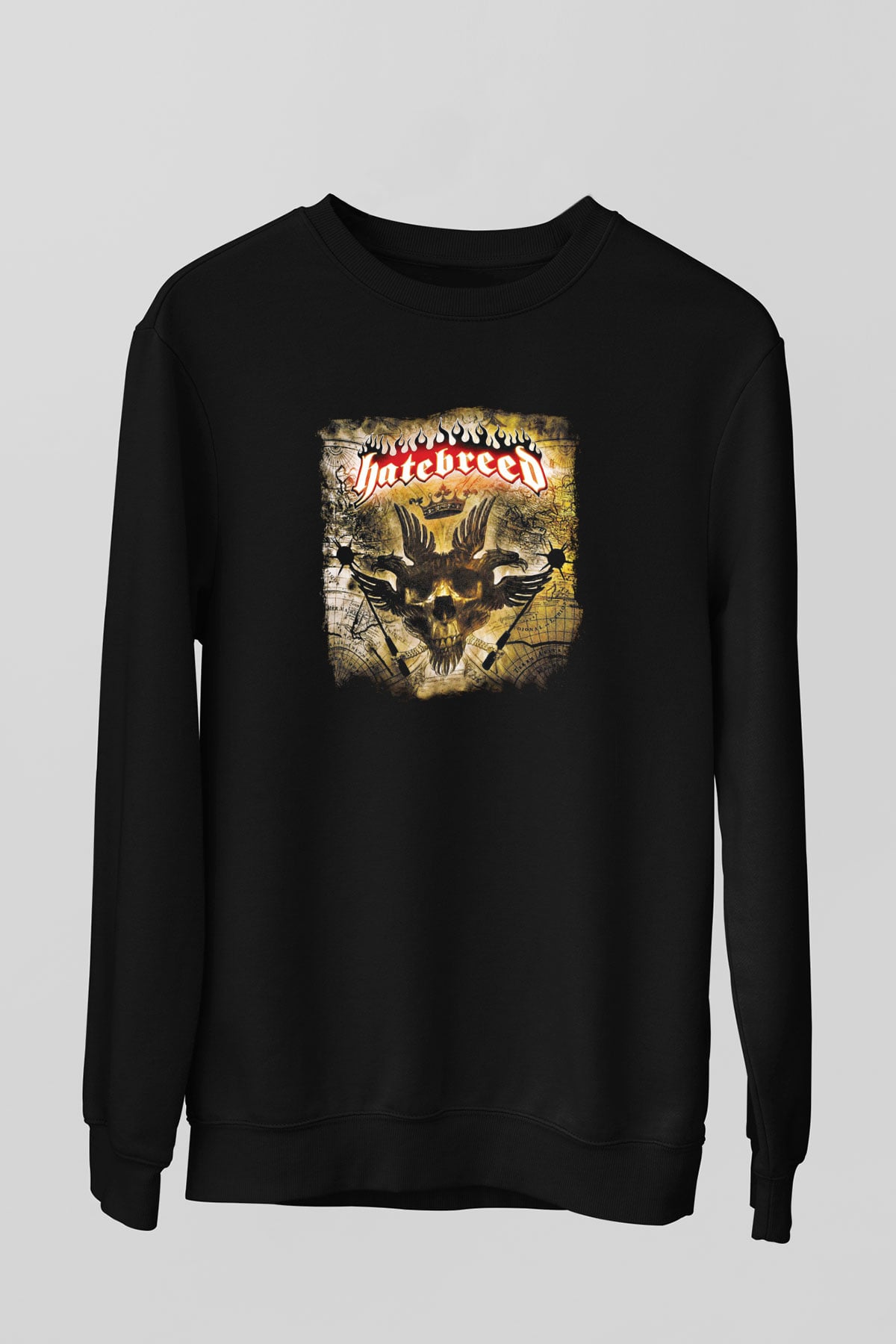 Hatebreed Baskılı Unisex Siyah Sweatshirt