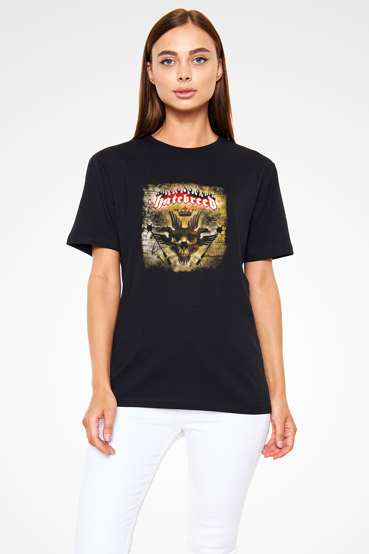 Hatebreed Baskılı Unisex Siyah Tişört