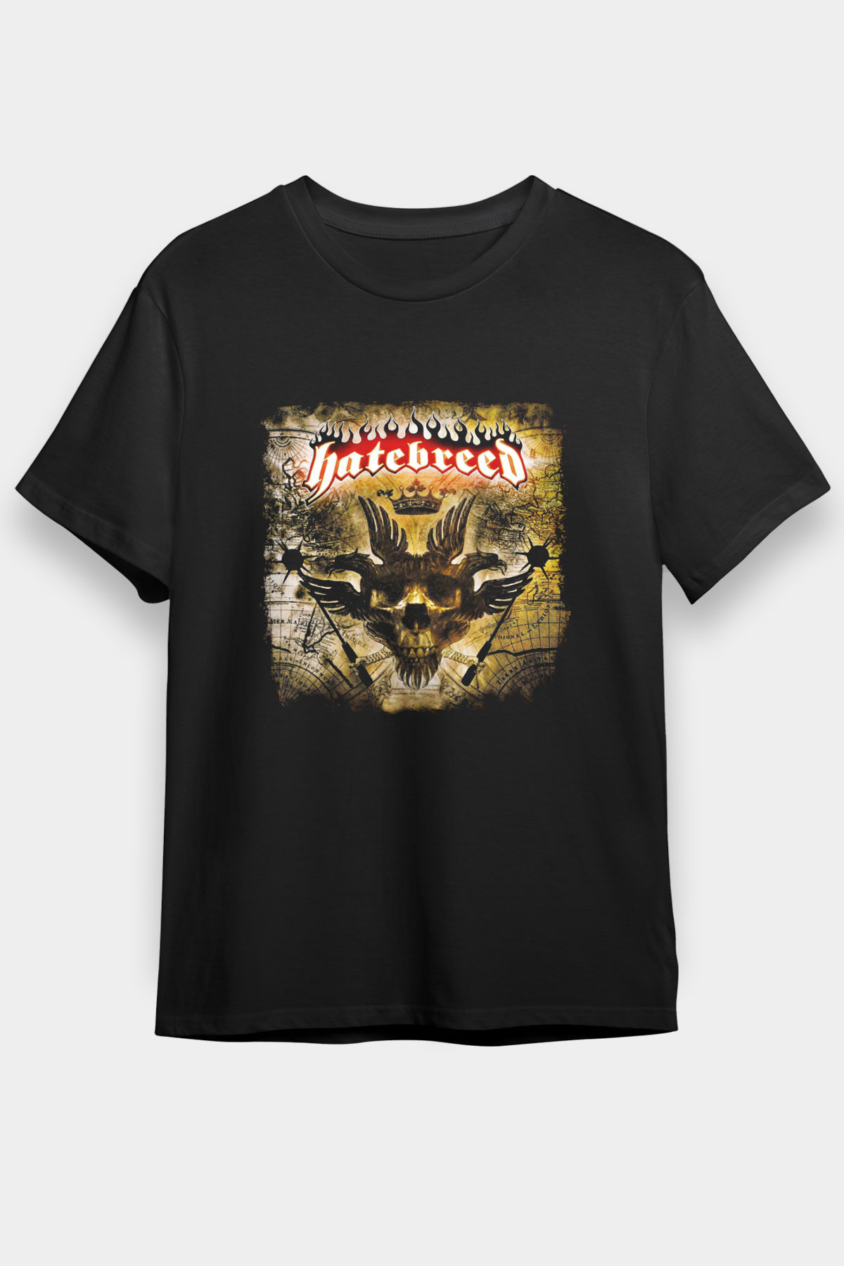 Hatebreed Baskılı Unisex Siyah Tişört