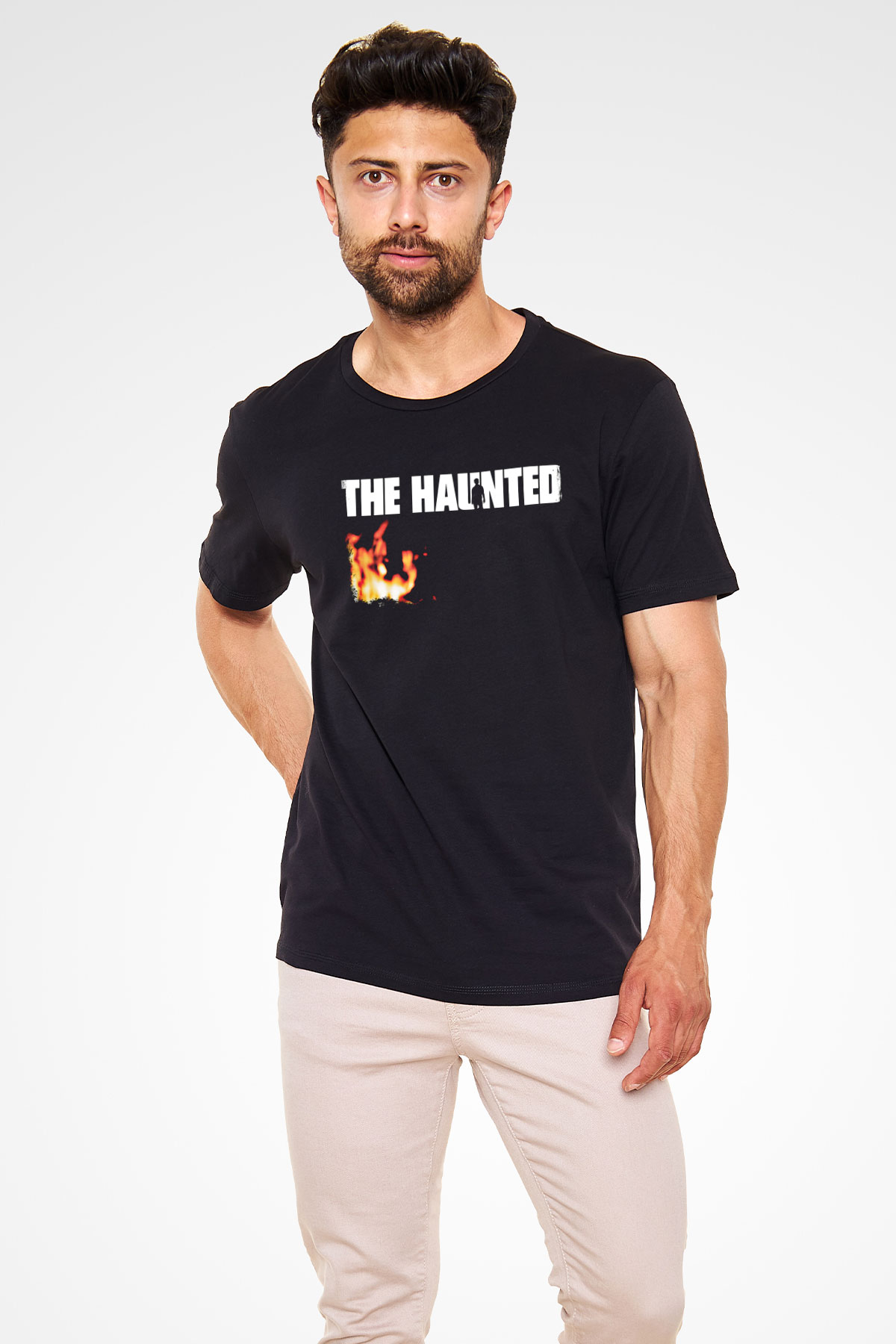 Haunted (The) Baskılı Unisex Siyah Tişört