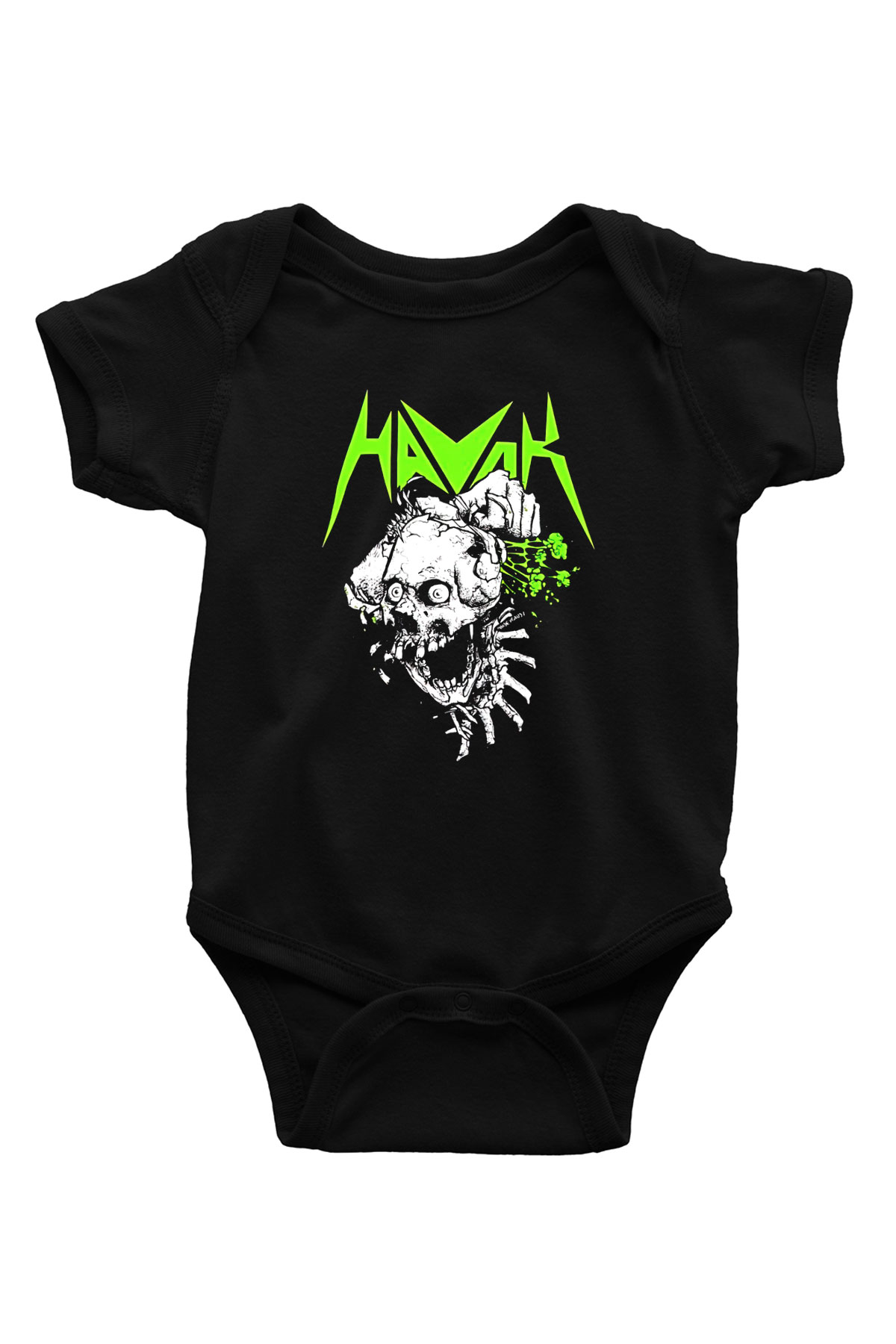 Havok Baskılı Unisex Siyah Bebek Body - Zıbın