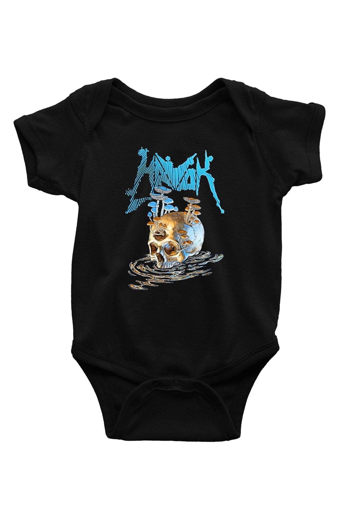 Havok Baskılı Unisex Siyah Bebek Body - Zıbın