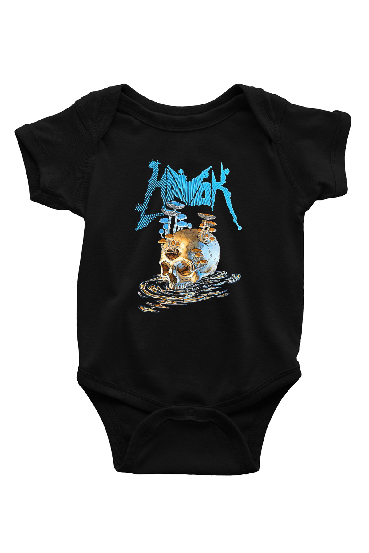 Havok Baskılı Unisex Siyah Bebek Body - Zıbın