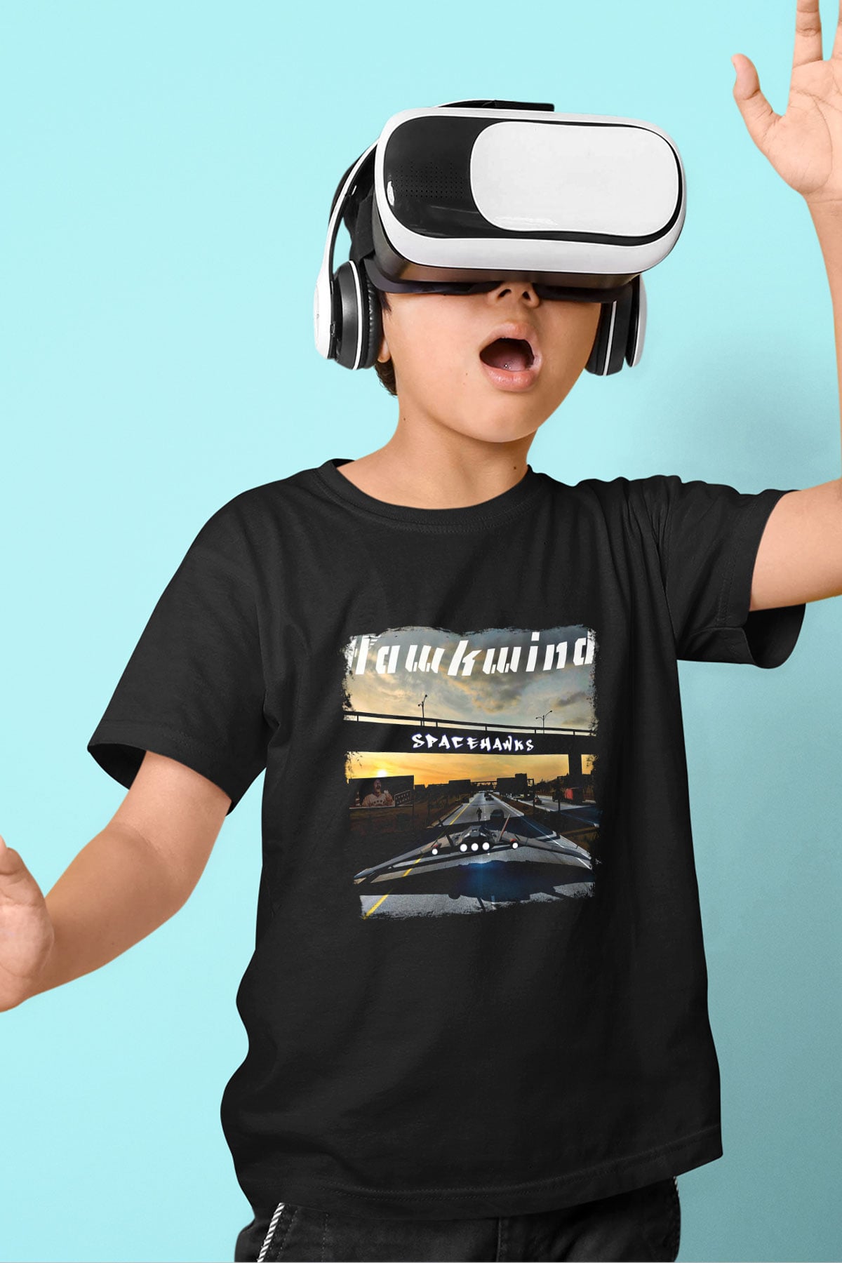 Hawkwind Baskılı Unisex Siyah Çocuk Tişört