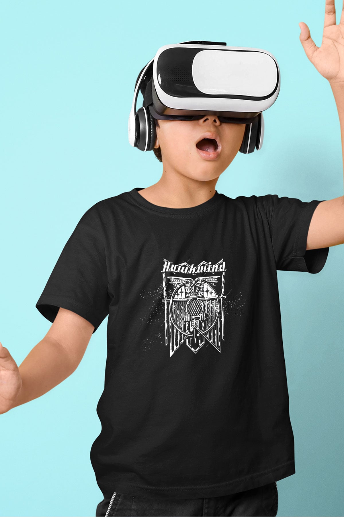 Hawkwind Baskılı Unisex Siyah Çocuk Tişört