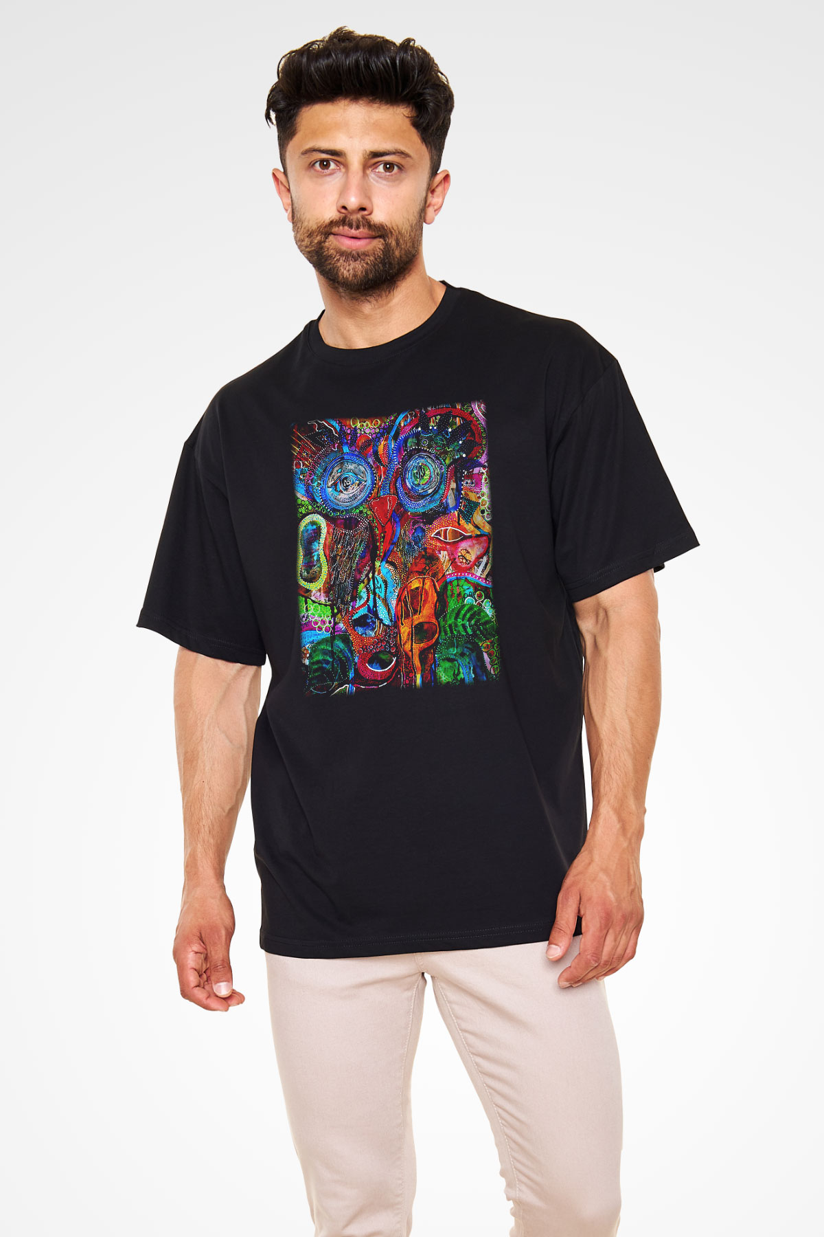 Hayat Siyah Unisex Oversize Tişört T-Shirt