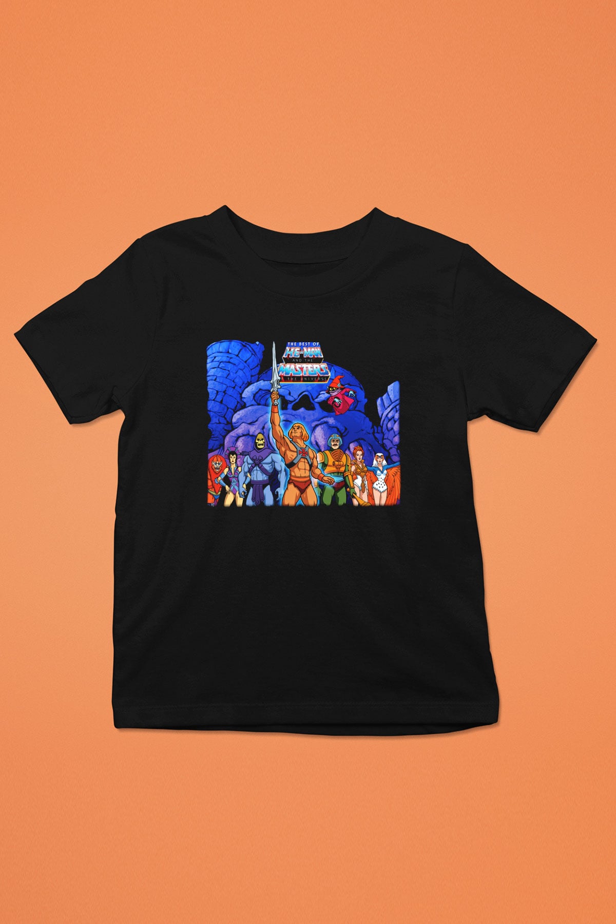 He-Man and the Masters of Universe Baskılı Siyah Unisex Çocuk Tişört