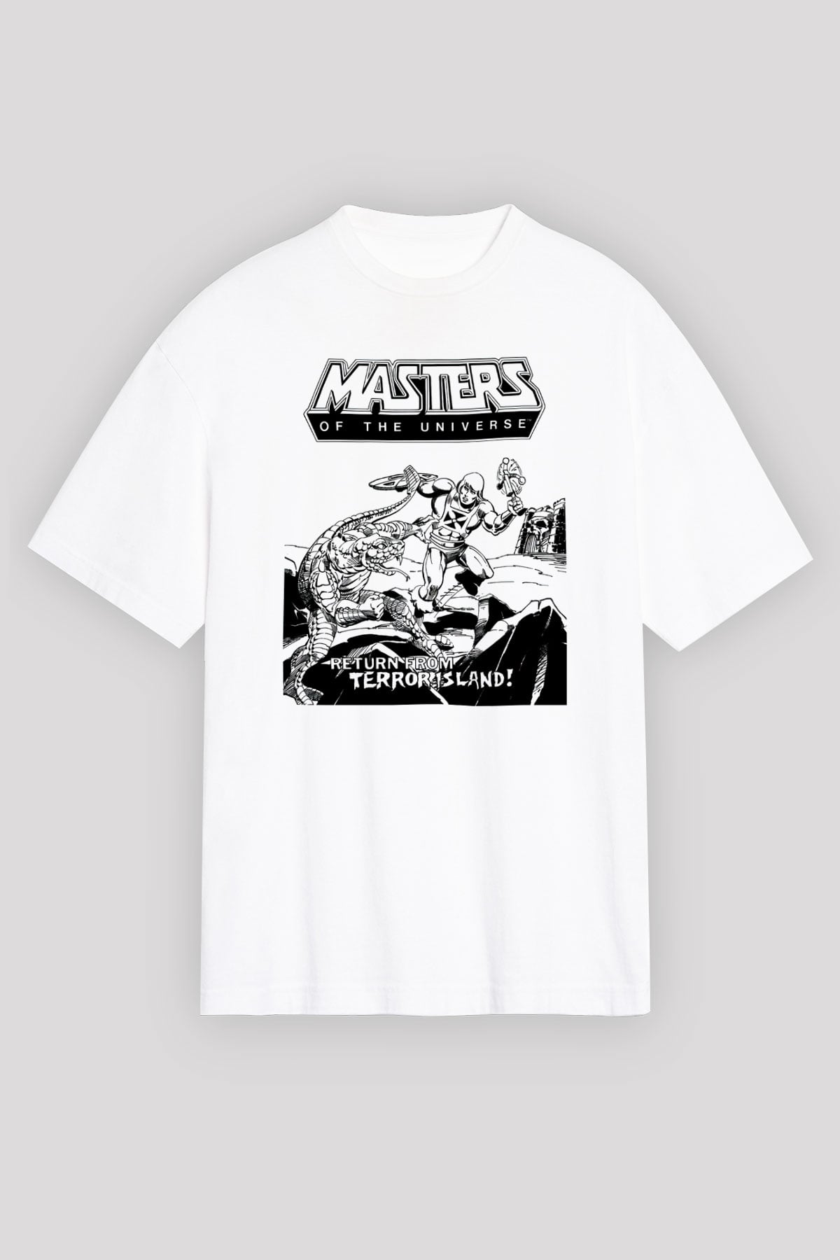 He-Man and the Masters of Universe Beyaz Unisex Oversize Tişört