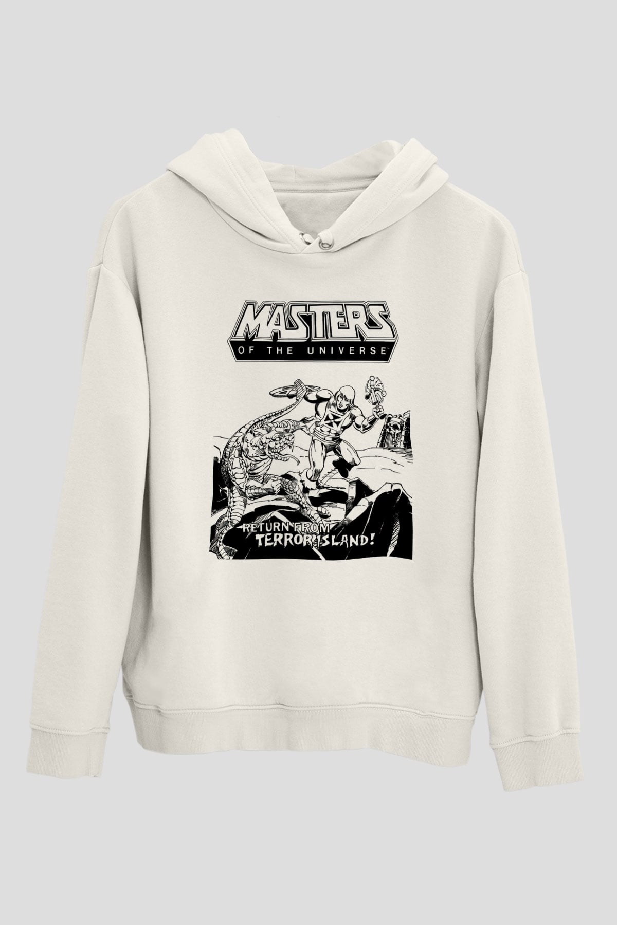 He-Man and the Masters of Universe Beyaz Unisex Kapşonlu Sweatshirt