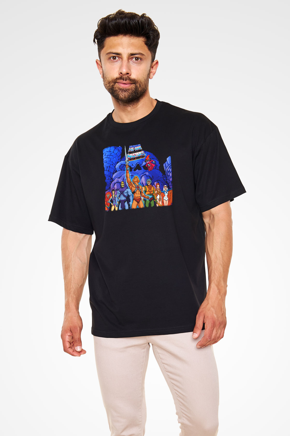 He-Man and the Masters of Universe Siyah Unisex Oversize Tişört