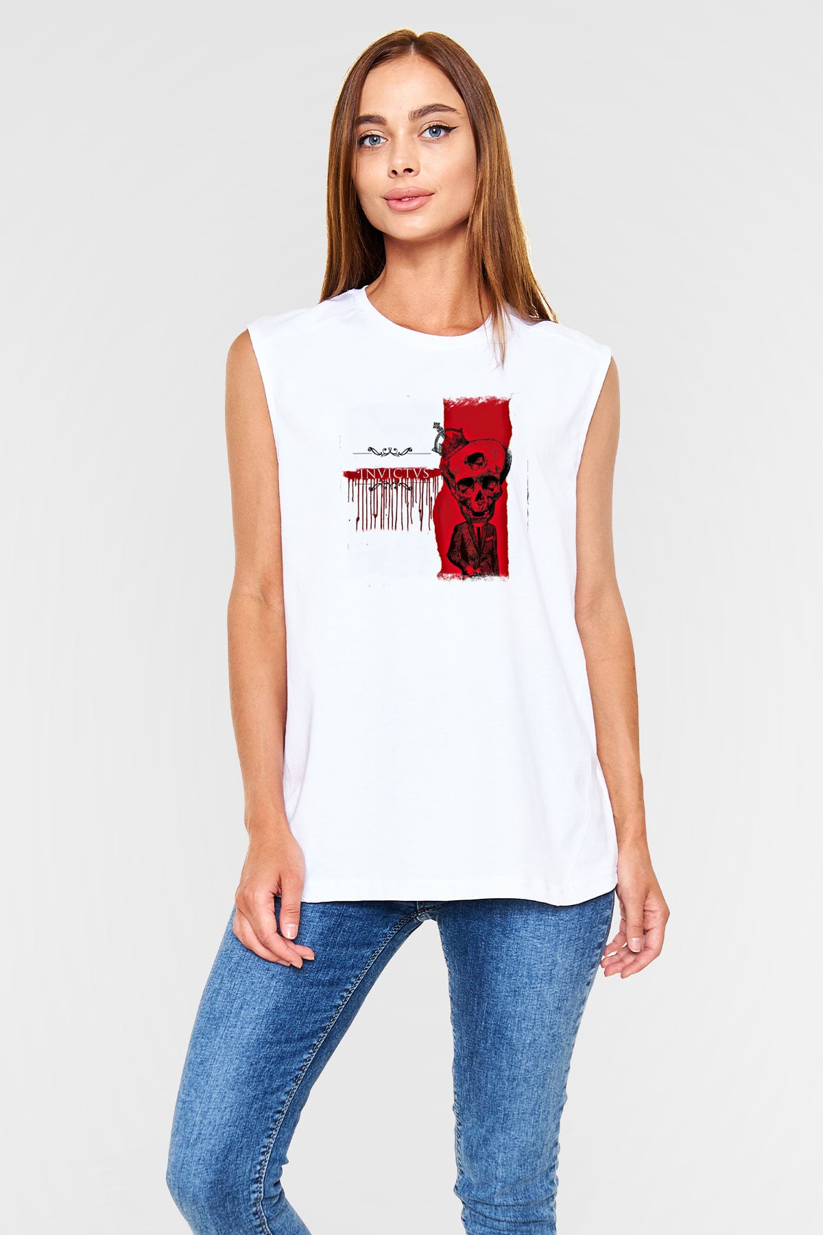 Heaven Shall Burn Baskılı Unisex Beyaz Kolsuz Tişört