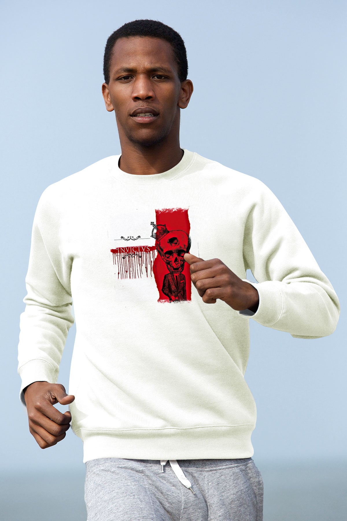 Heaven Shall Burn Baskılı Unisex Beyaz Sweatshirt