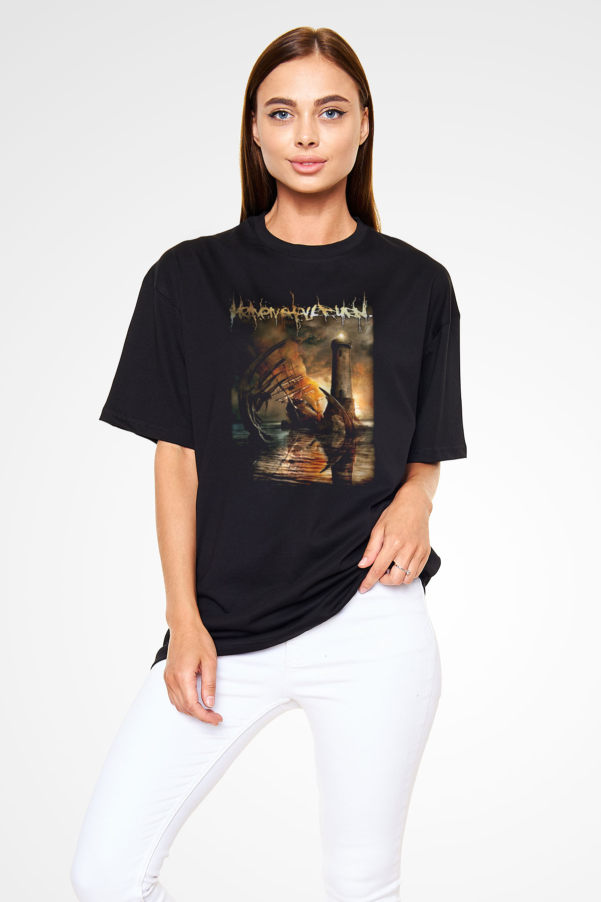 Heaven Shall Burn Siyah Unisex Oversize Tişört T-Shirt