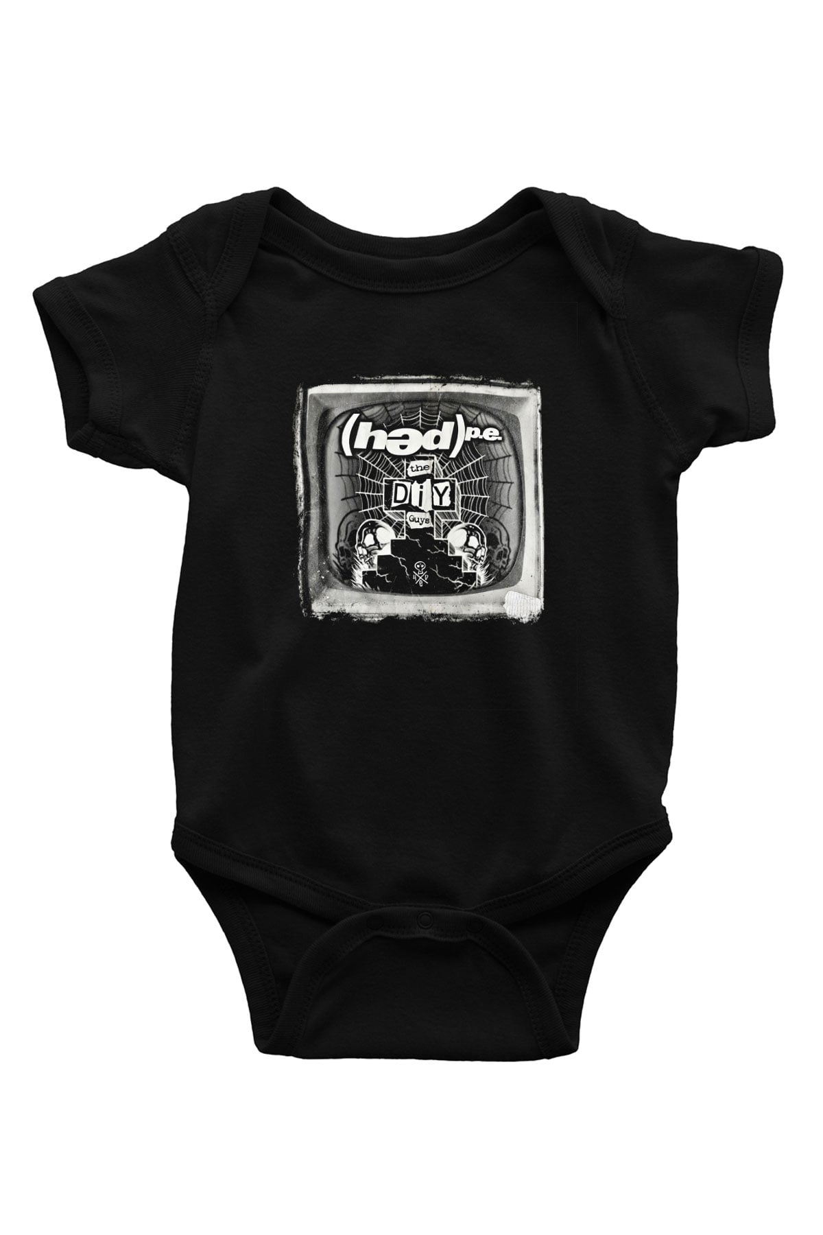 Hed PE Baskılı Unisex Siyah Bebek Body - Zıbın