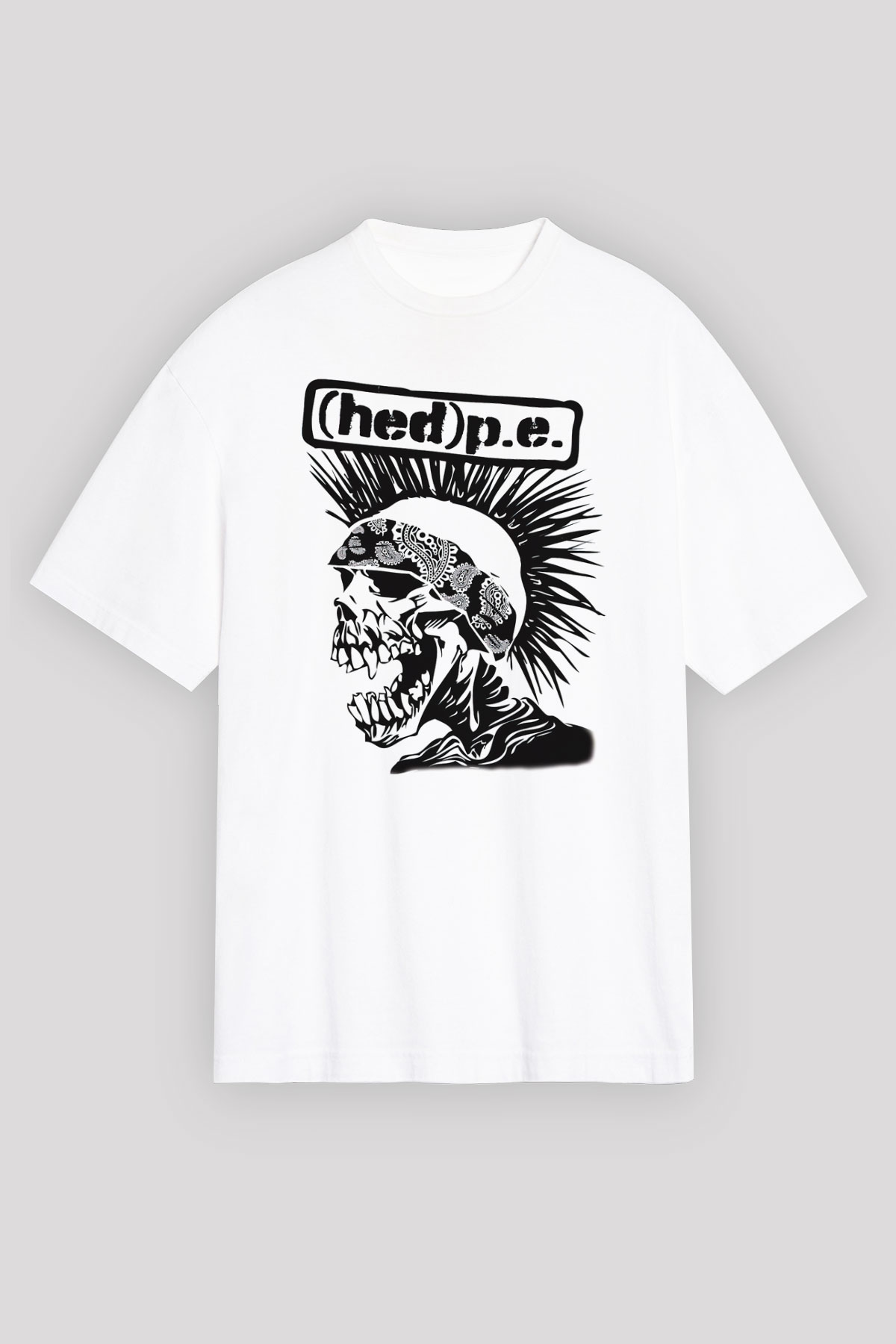 Hed PE Beyaz Unisex Oversize Tişört T-Shirt