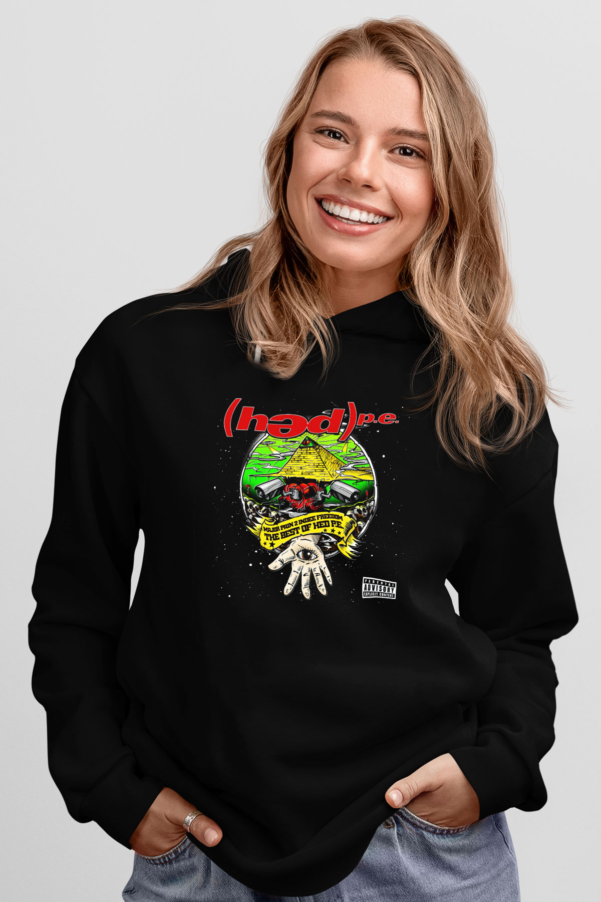 Hed PE Siyah Unisex Hoodie