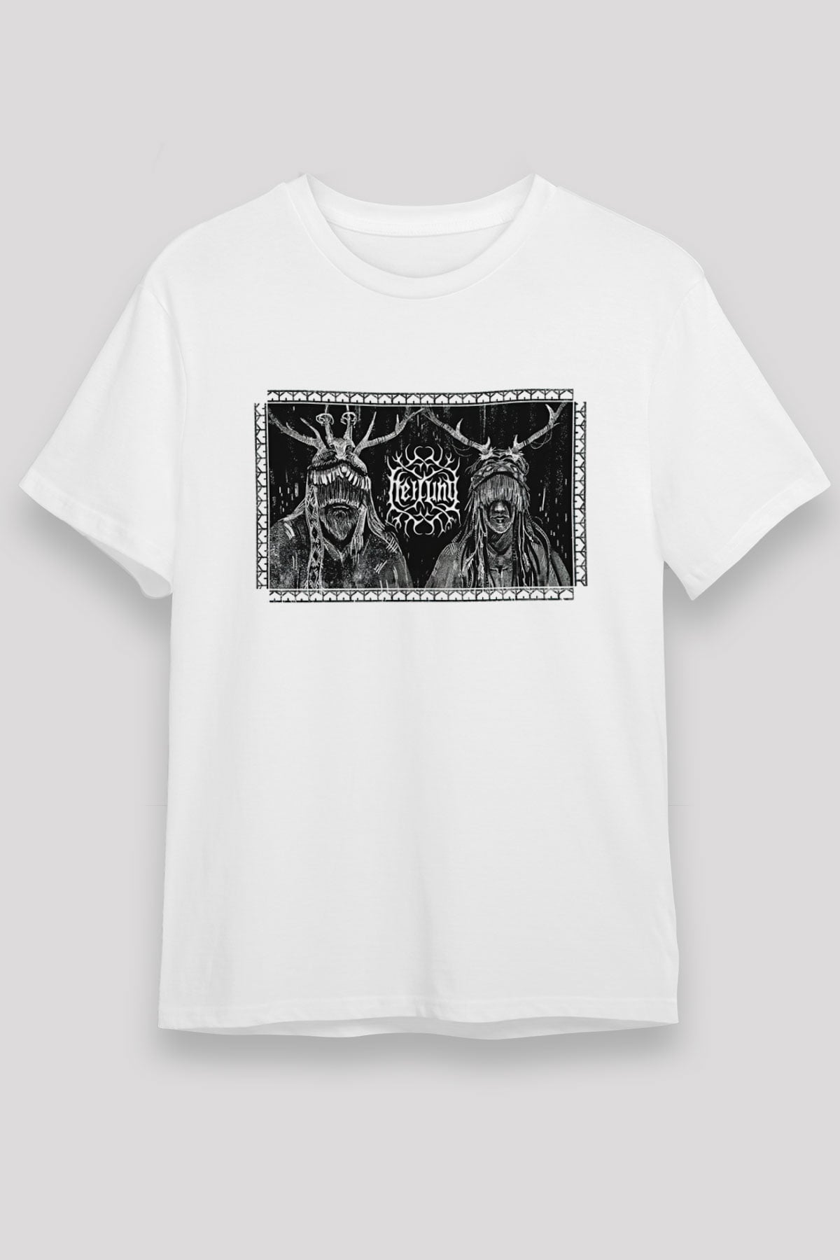 Heilung Baskılı Unisex Beyaz Tişört - Tshirt
