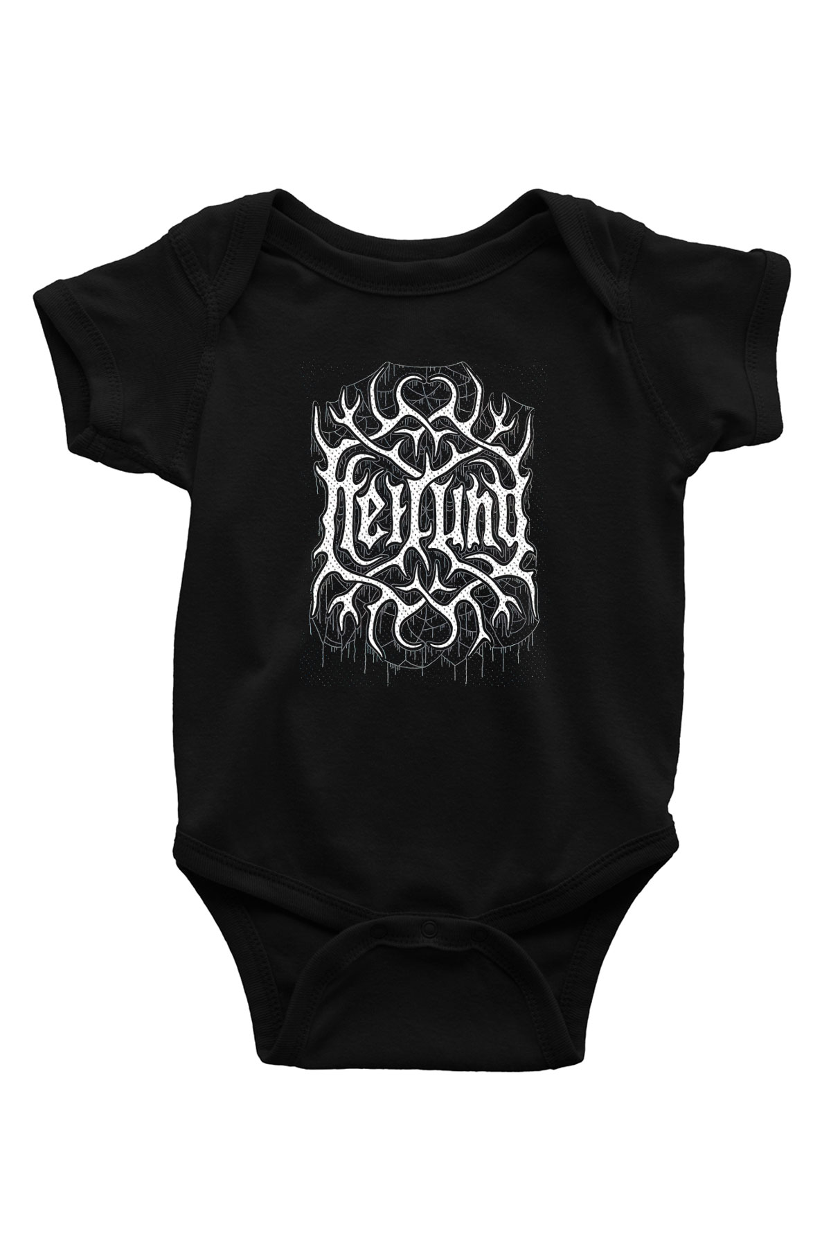Heilung Baskılı Unisex Siyah Bebek Body - Zıbın