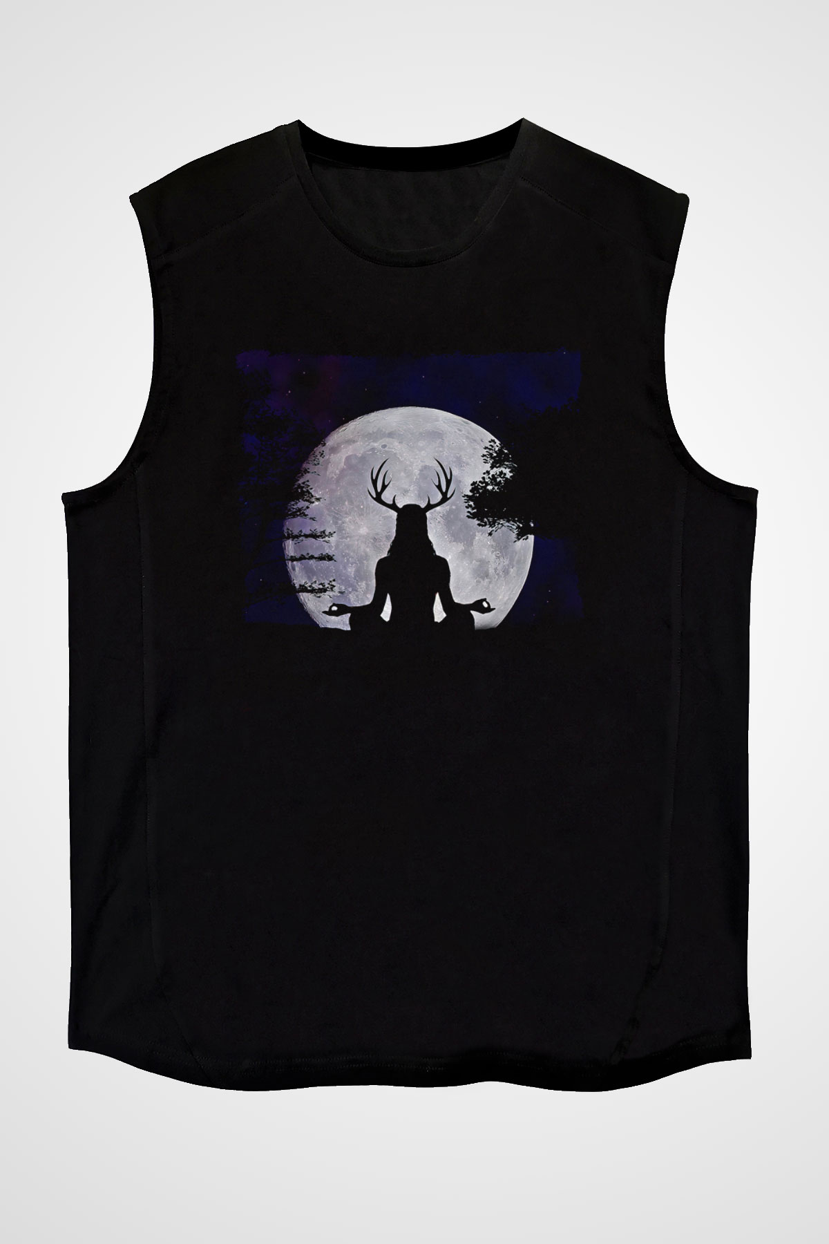 Heilung Baskılı Unisex Siyah Kolsuz Tişört - Tshirt