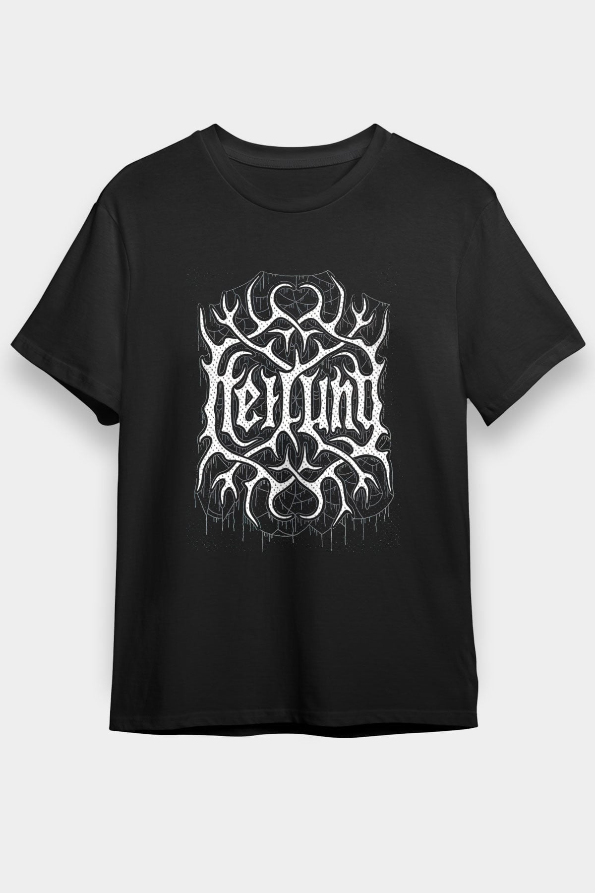 Heilung Baskılı Unisex Siyah Tişört - Tshirt