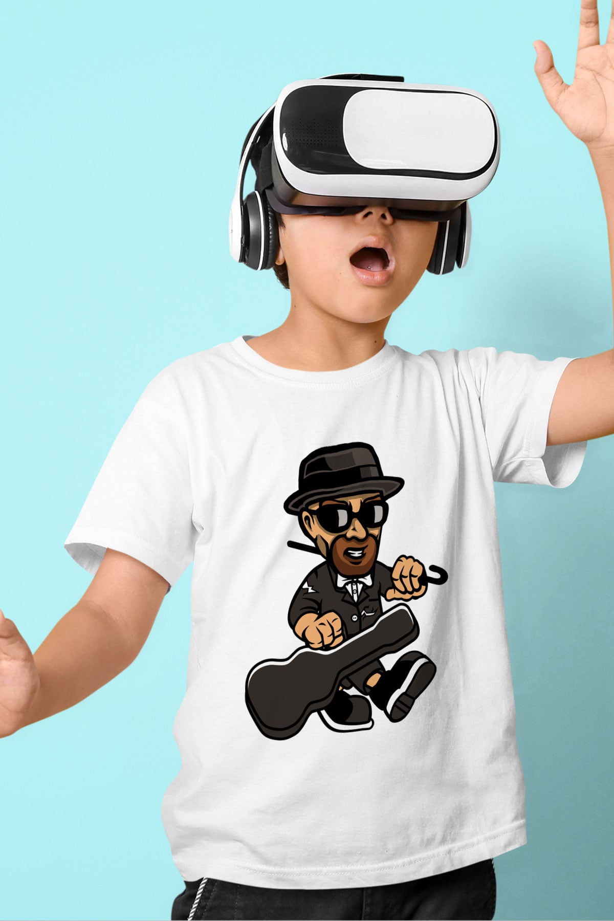 Heisenberg Gentleman Baskılı Unisex Beyaz Çocuk Tişört