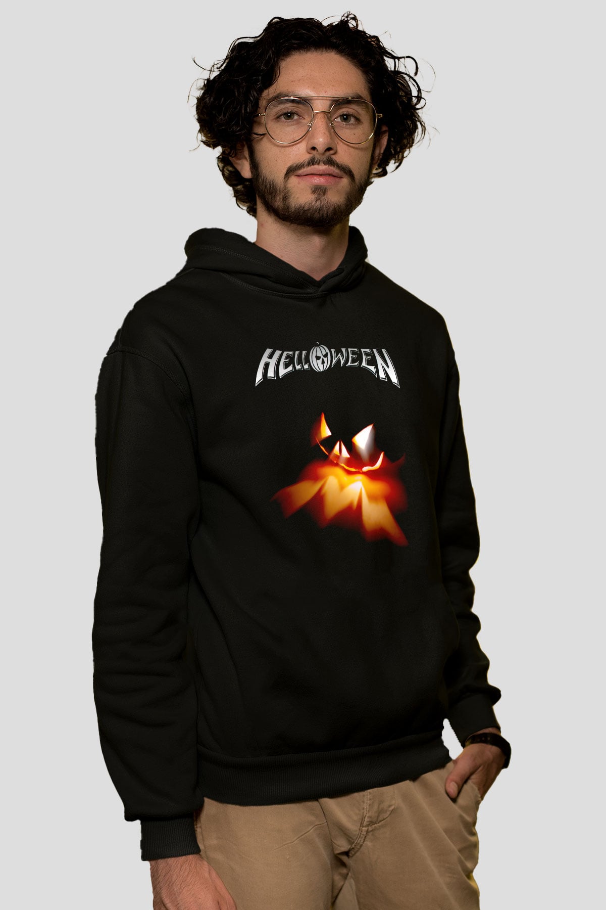Helloween Siyah Unisex Kapüşonlu Sweatshirt