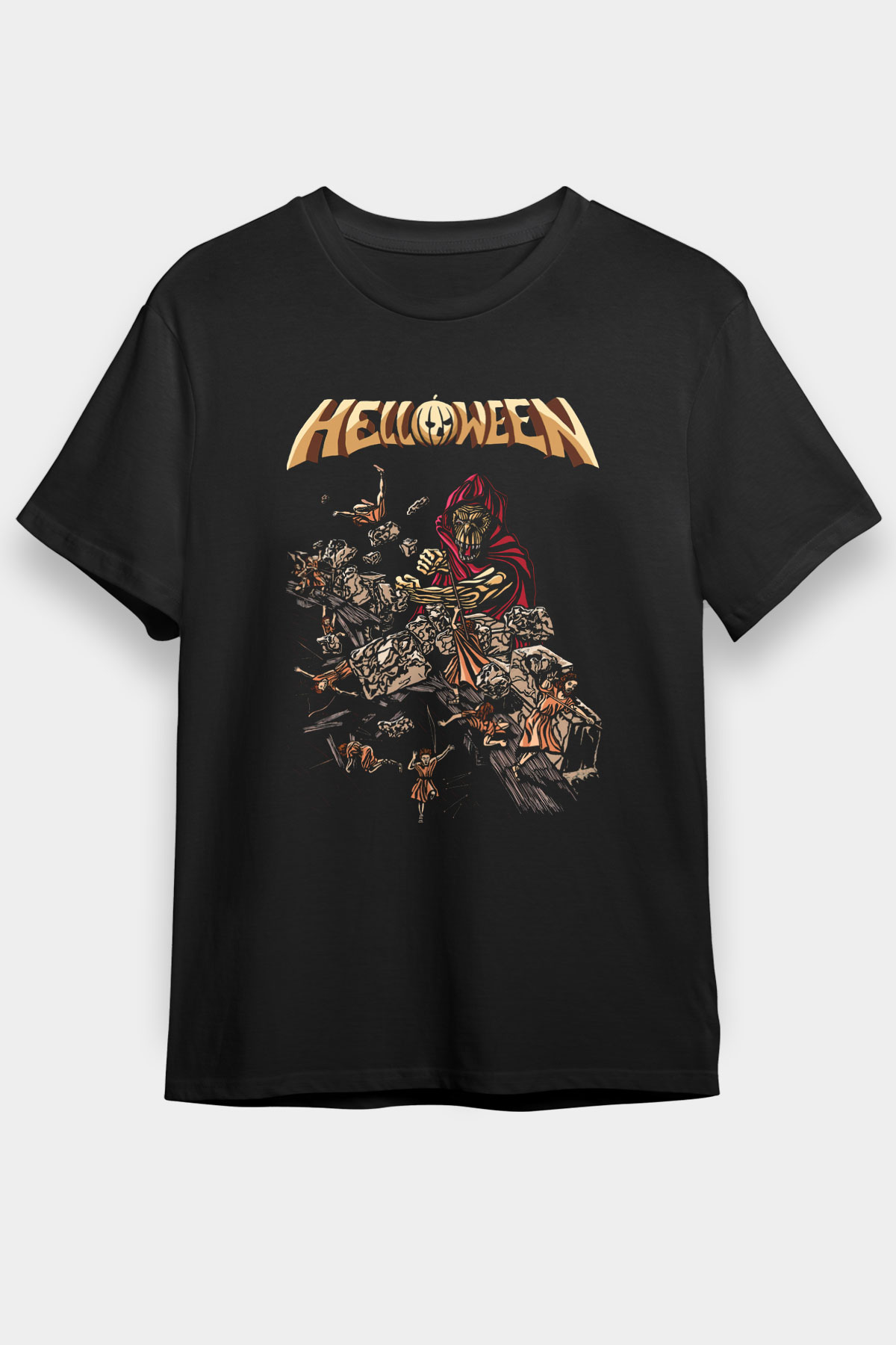 Helloween Siyah Unisex Tişört T-Shirt - TişörtFabrikası