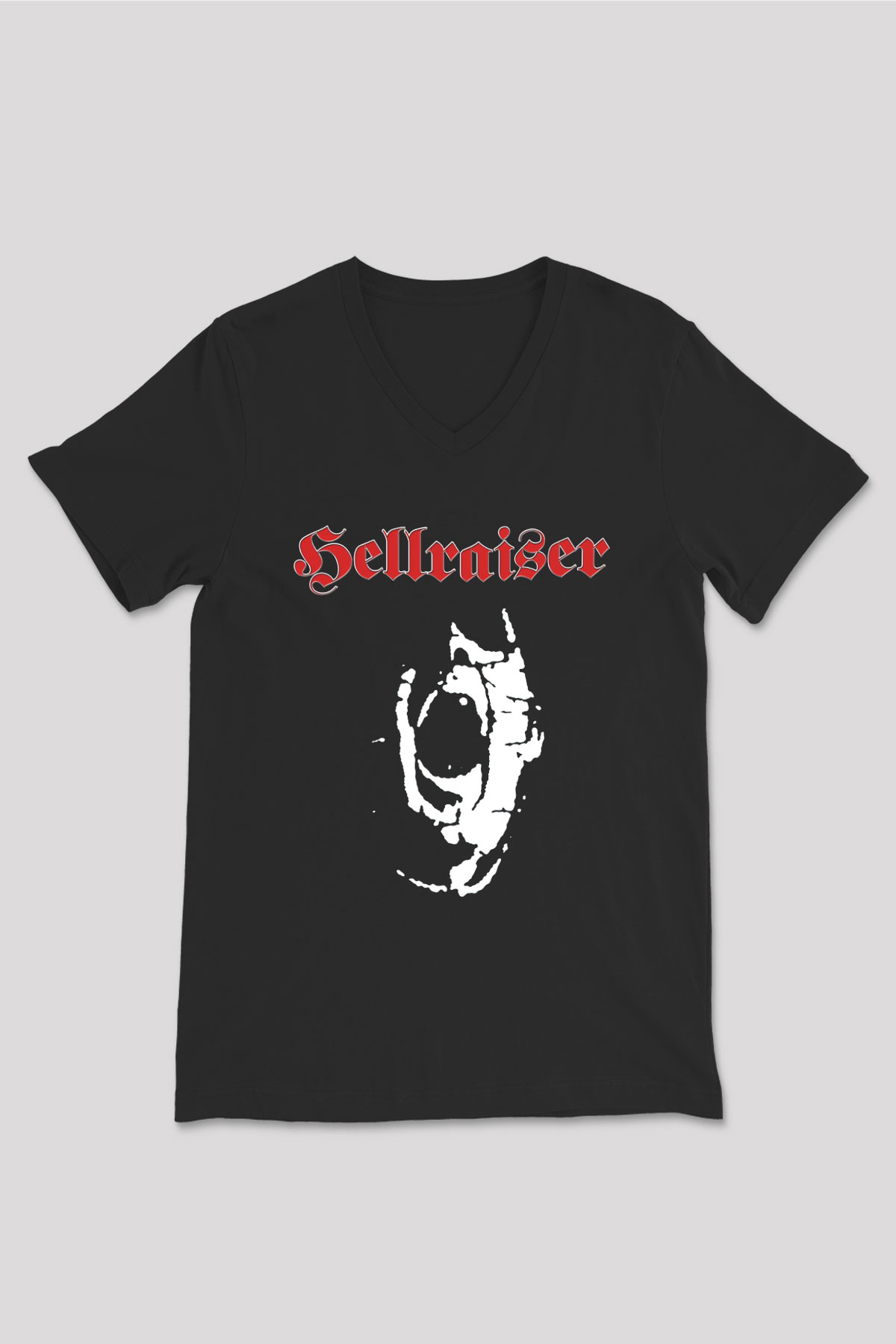 Hellraiser Siyah Unisex V Yaka Tişört T-Shirt