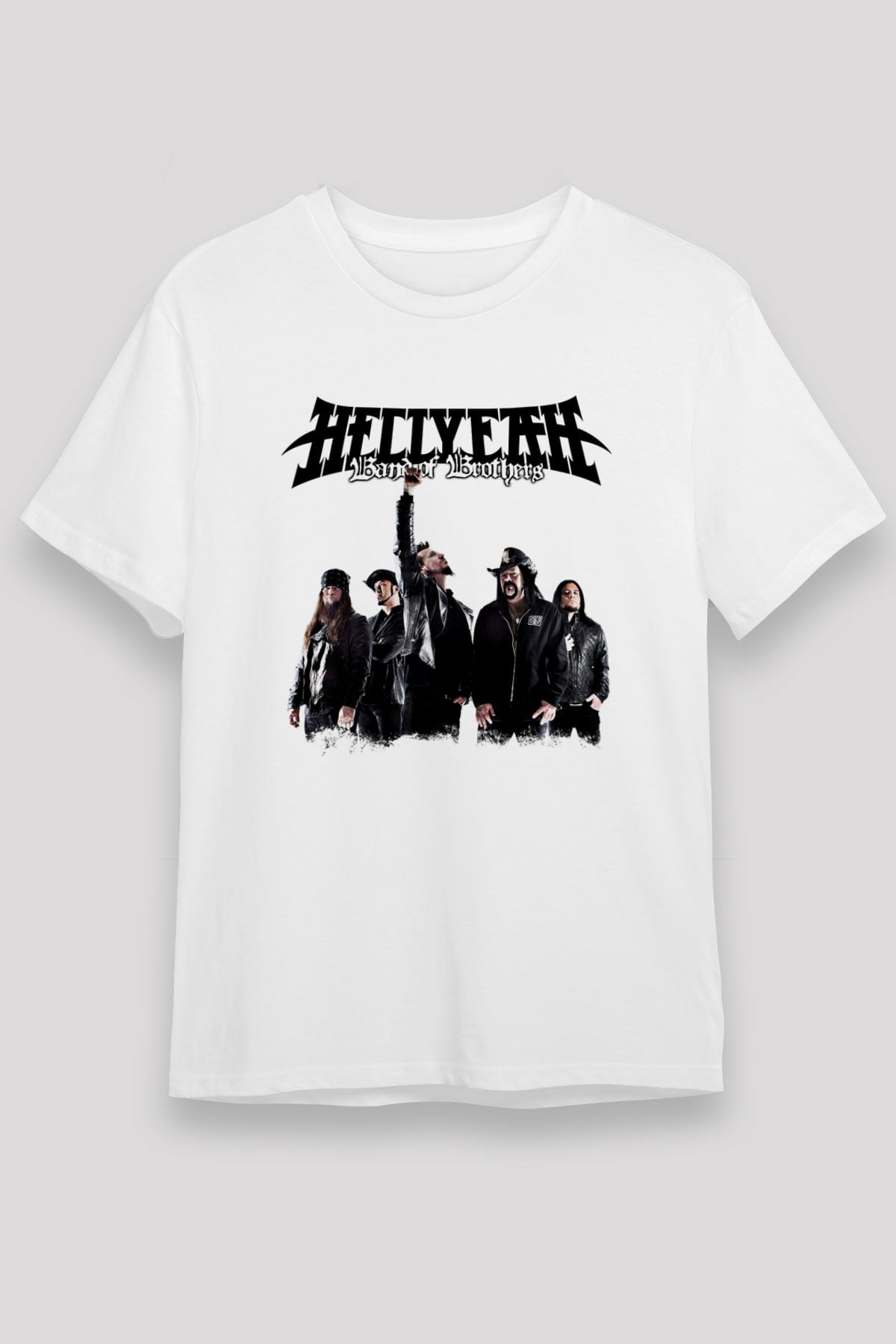 Hellyeah Baskılı Unisex Beyaz Tişört