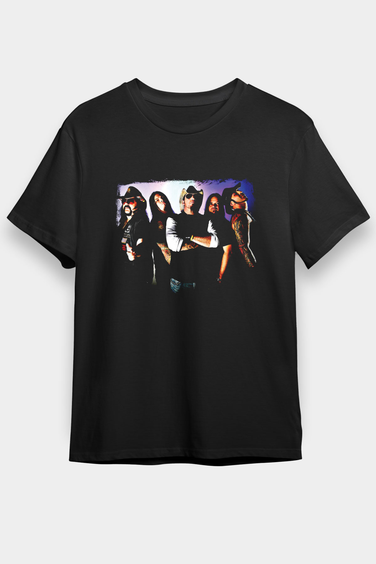 Hellyeah Baskılı Unisex Siyah Tişört
