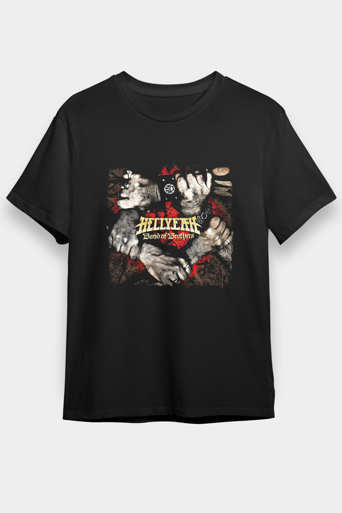 Hellyeah Baskılı Unisex Siyah Tişört