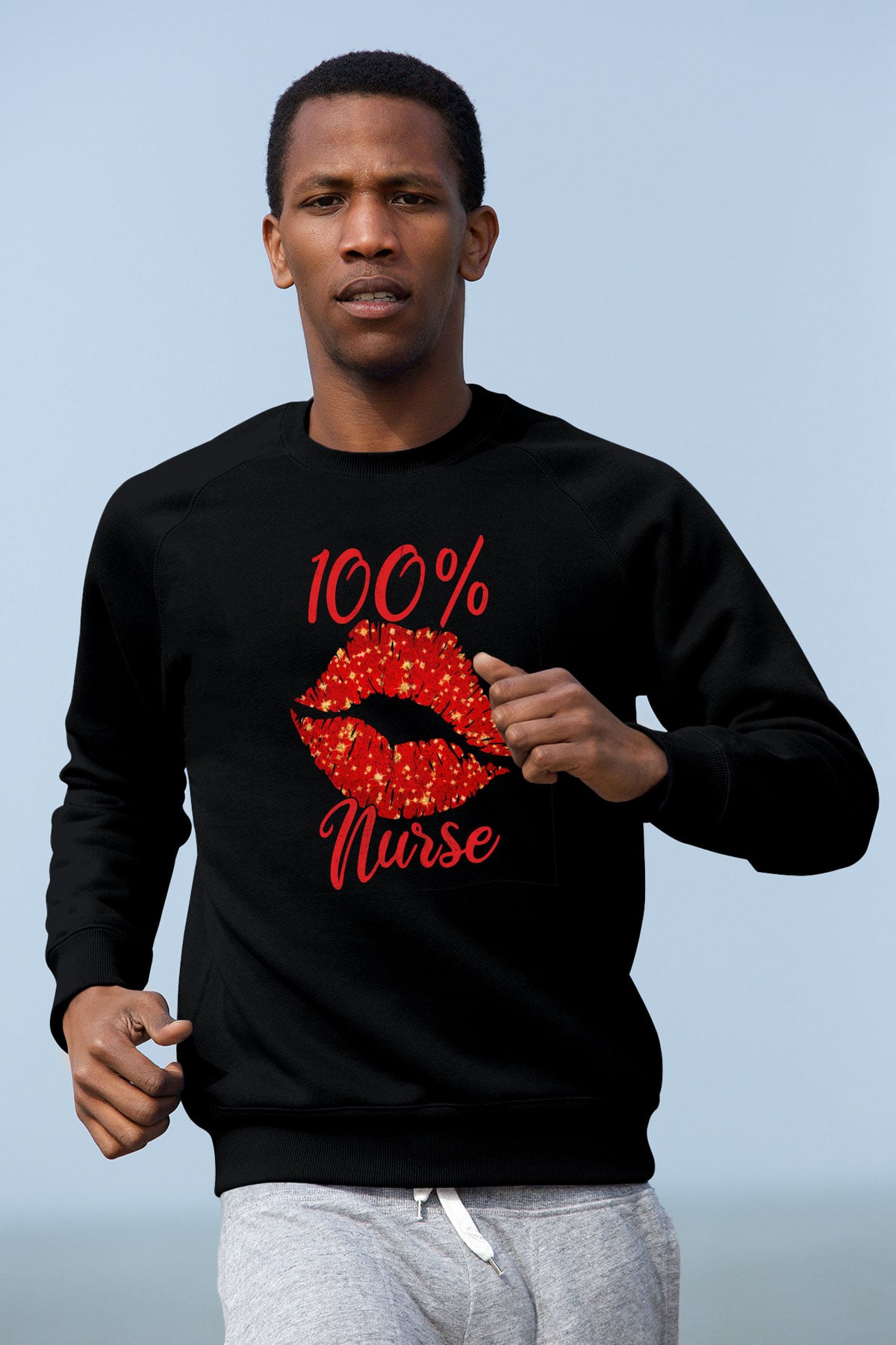 Hemşire Siyah Unisex Sweatshirt