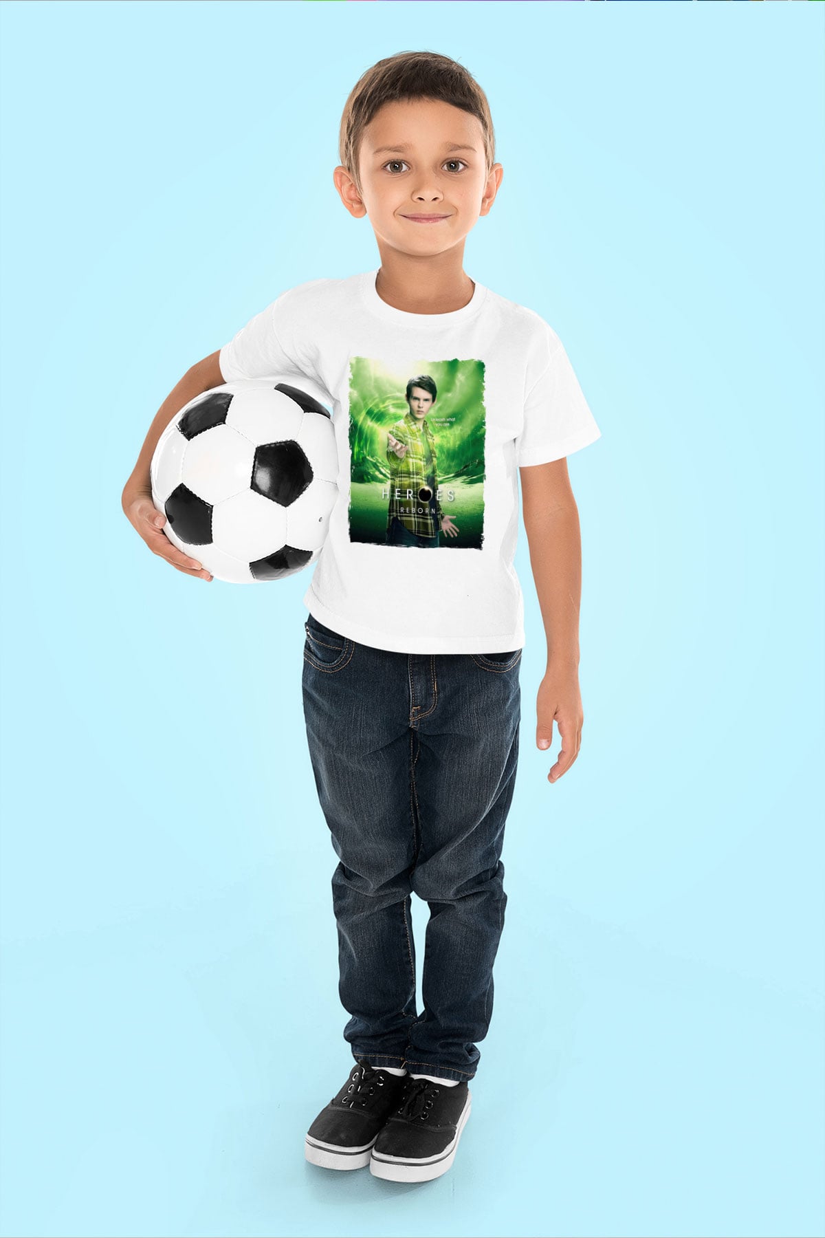 Heroes Beyaz Unisex Çocuk Tişört